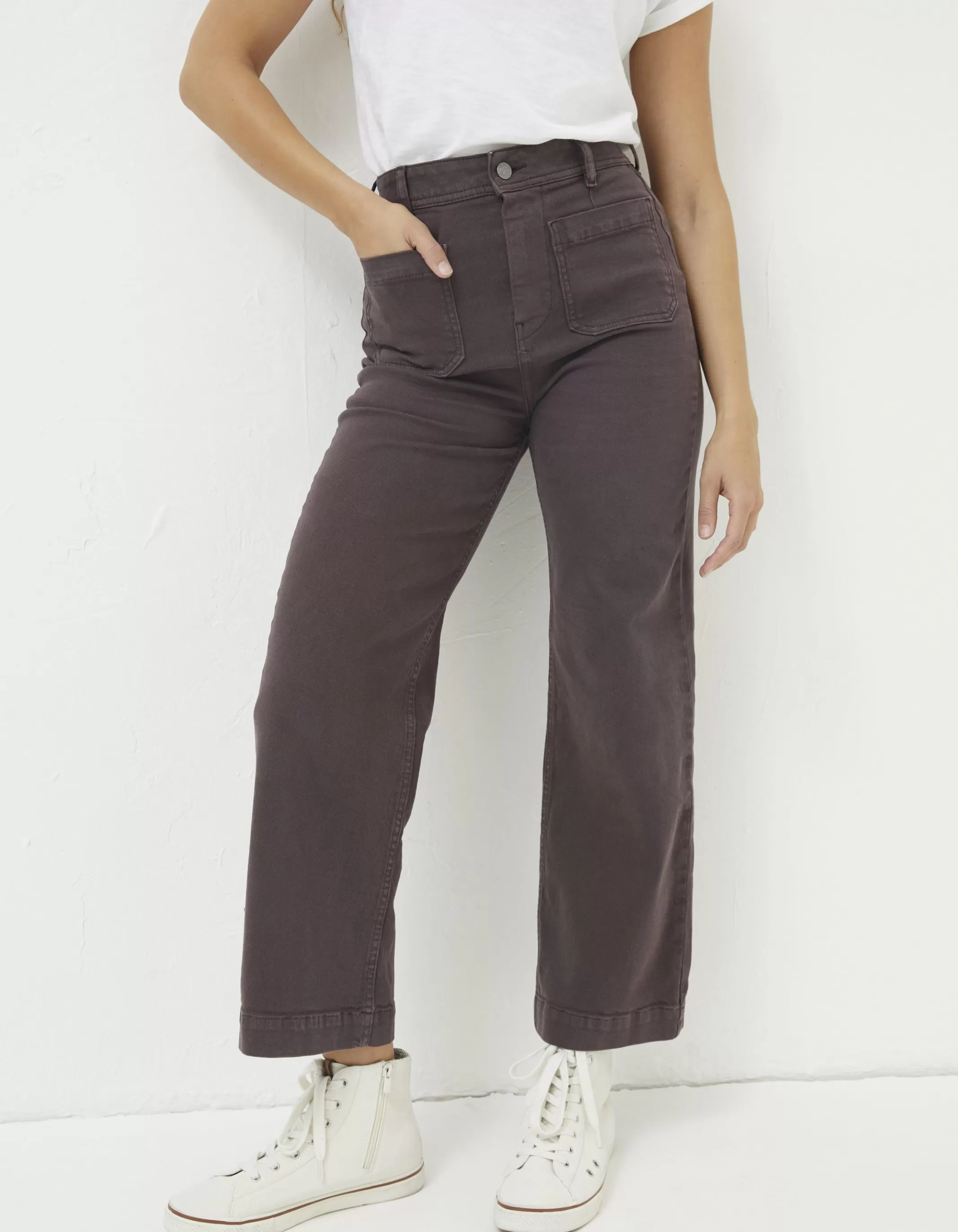 Discount FatFace Keswick Wide Leg Jeans Purple