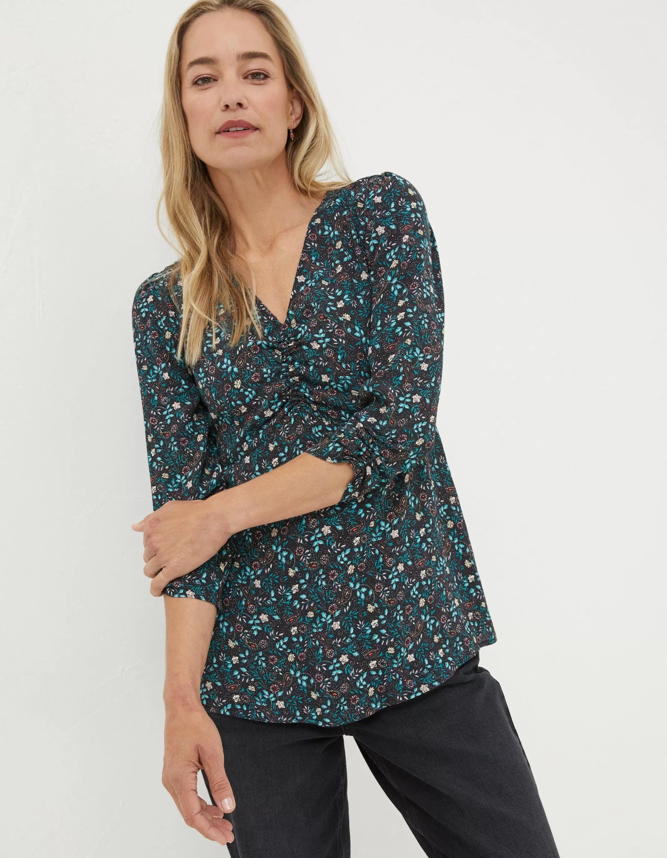 Flash Sale FatFace Kinsey Evergreen Blouse Black