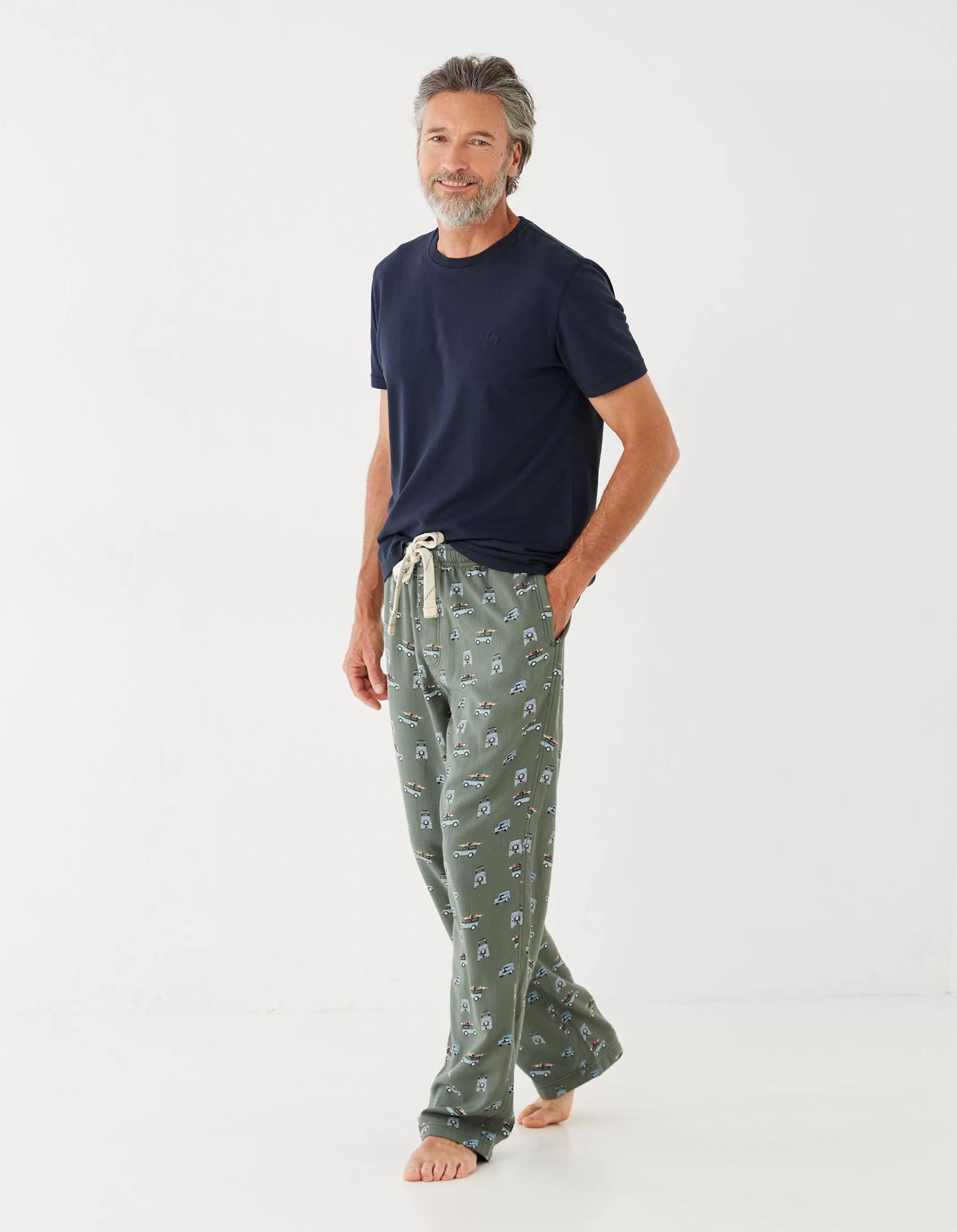 Shop FatFace Land Rover Pyjama Bottoms Khaki Green