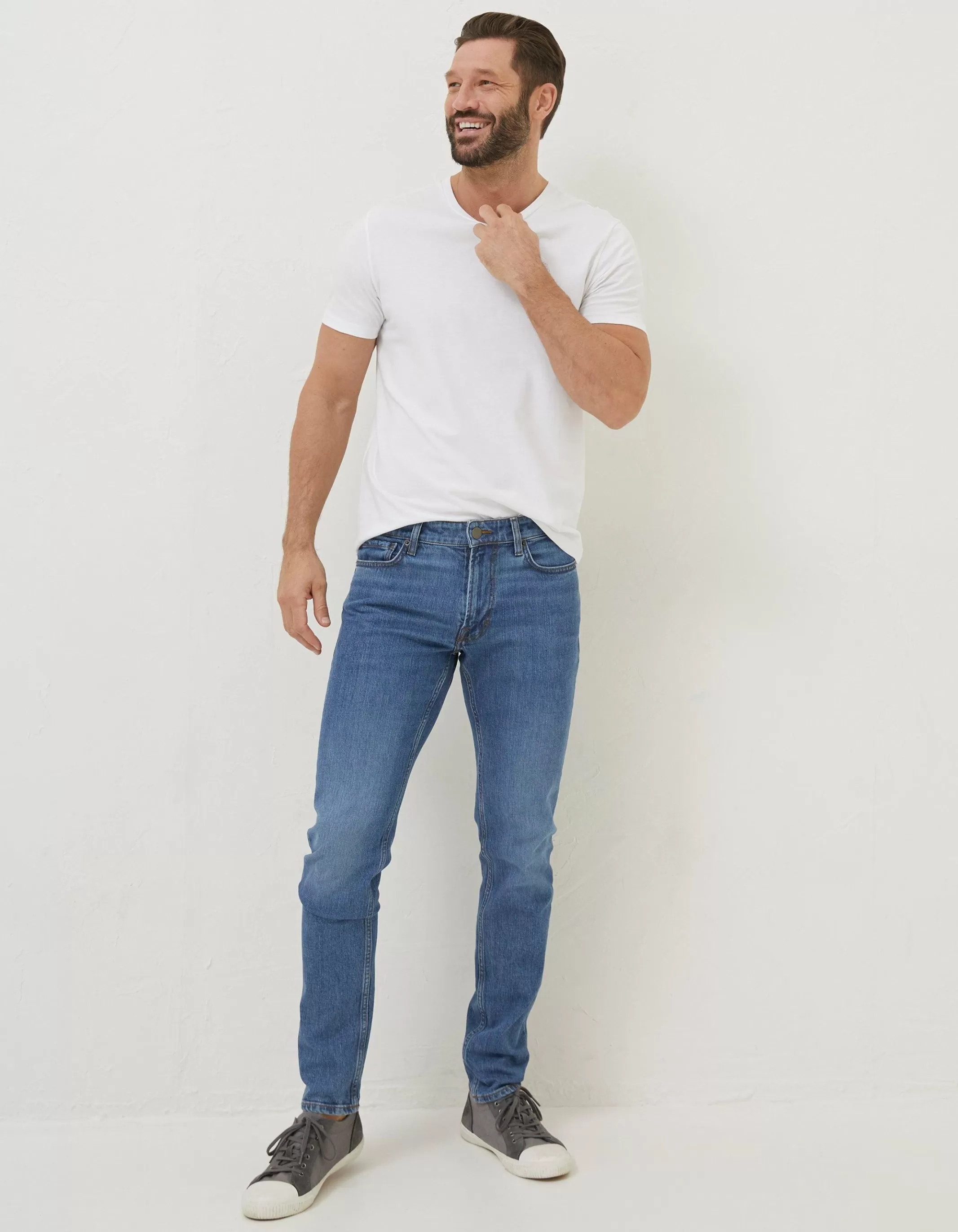 Discount FatFace Lean Slim Light Wash Jeans Denim