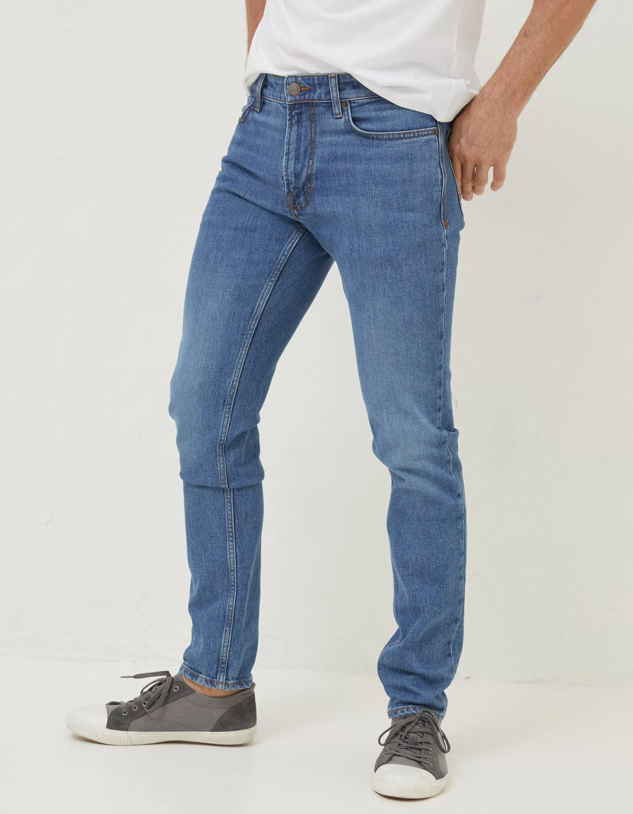 Discount FatFace Lean Slim Light Wash Jeans Denim