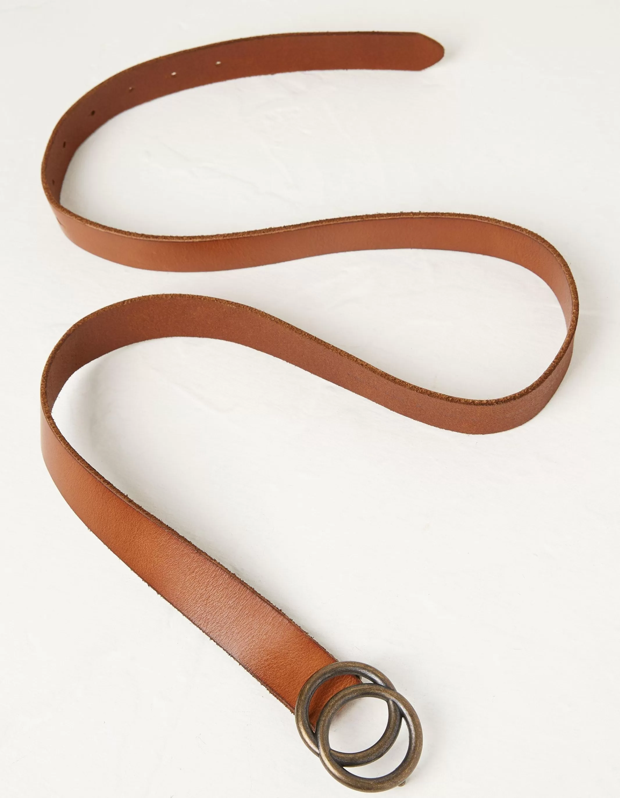 Online FatFace Leather Circle Belt Tan