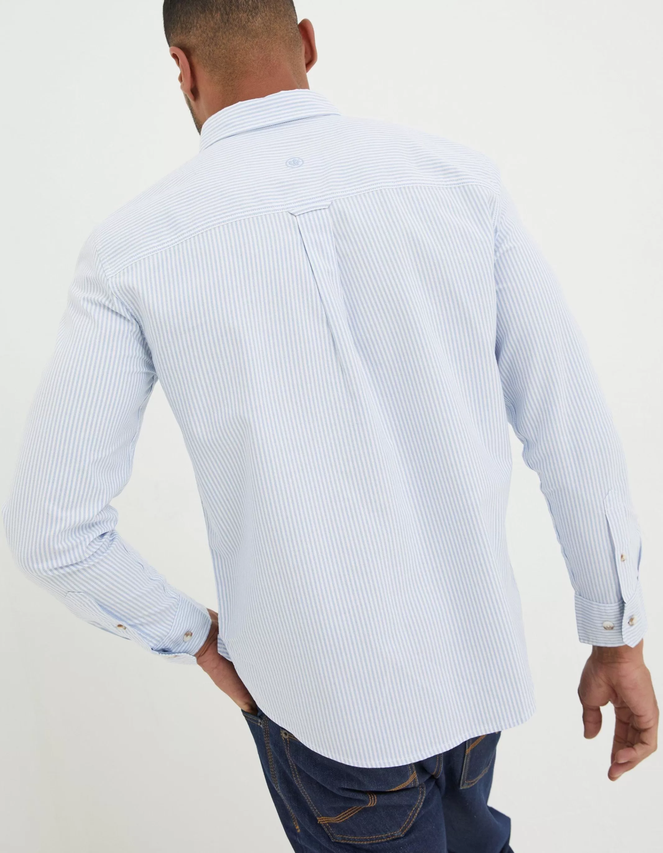 Flash Sale FatFace Lidder Stripe Shirt Light Blue