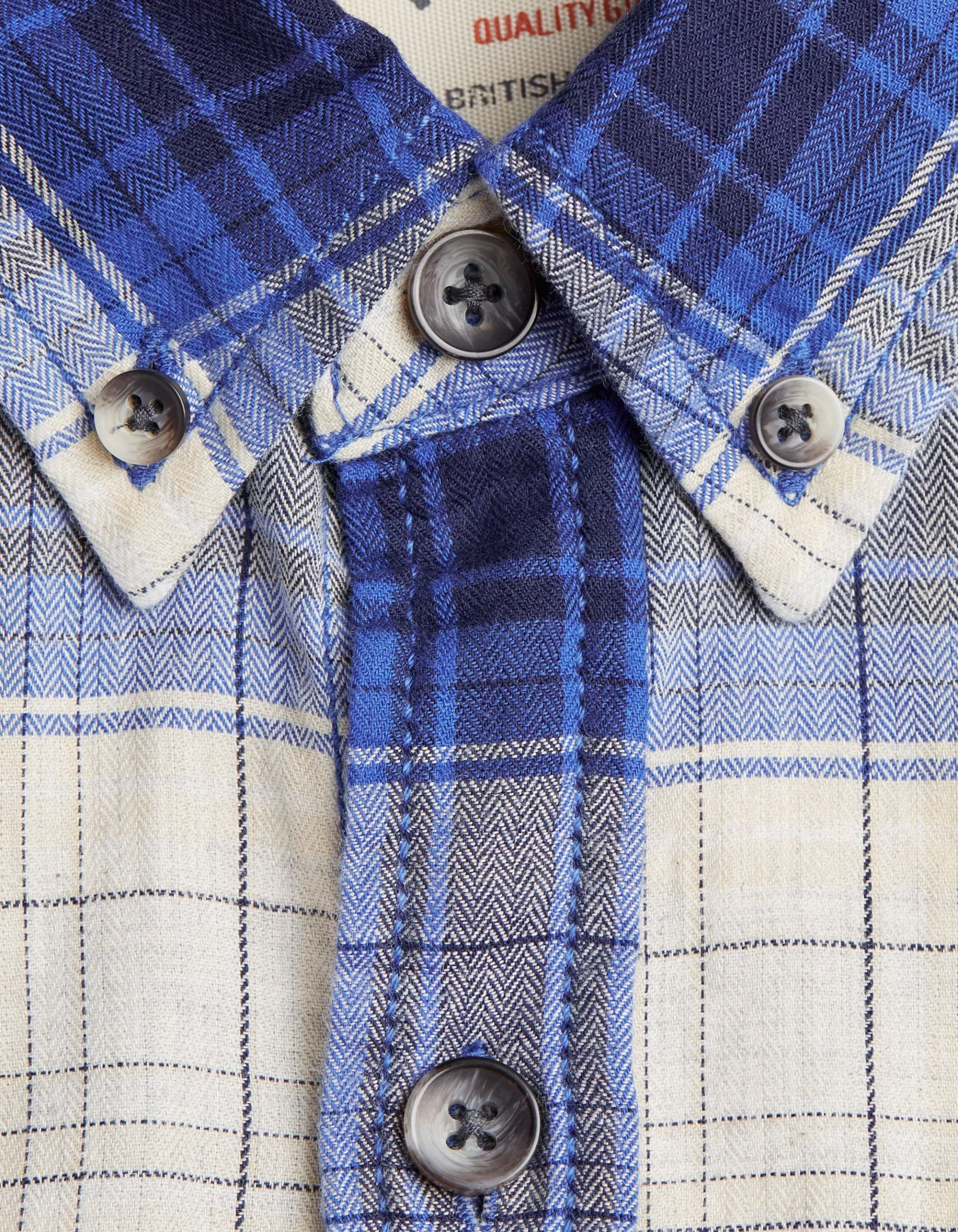 Clearance FatFace Lockwood Check Shirt Cobalt Blue