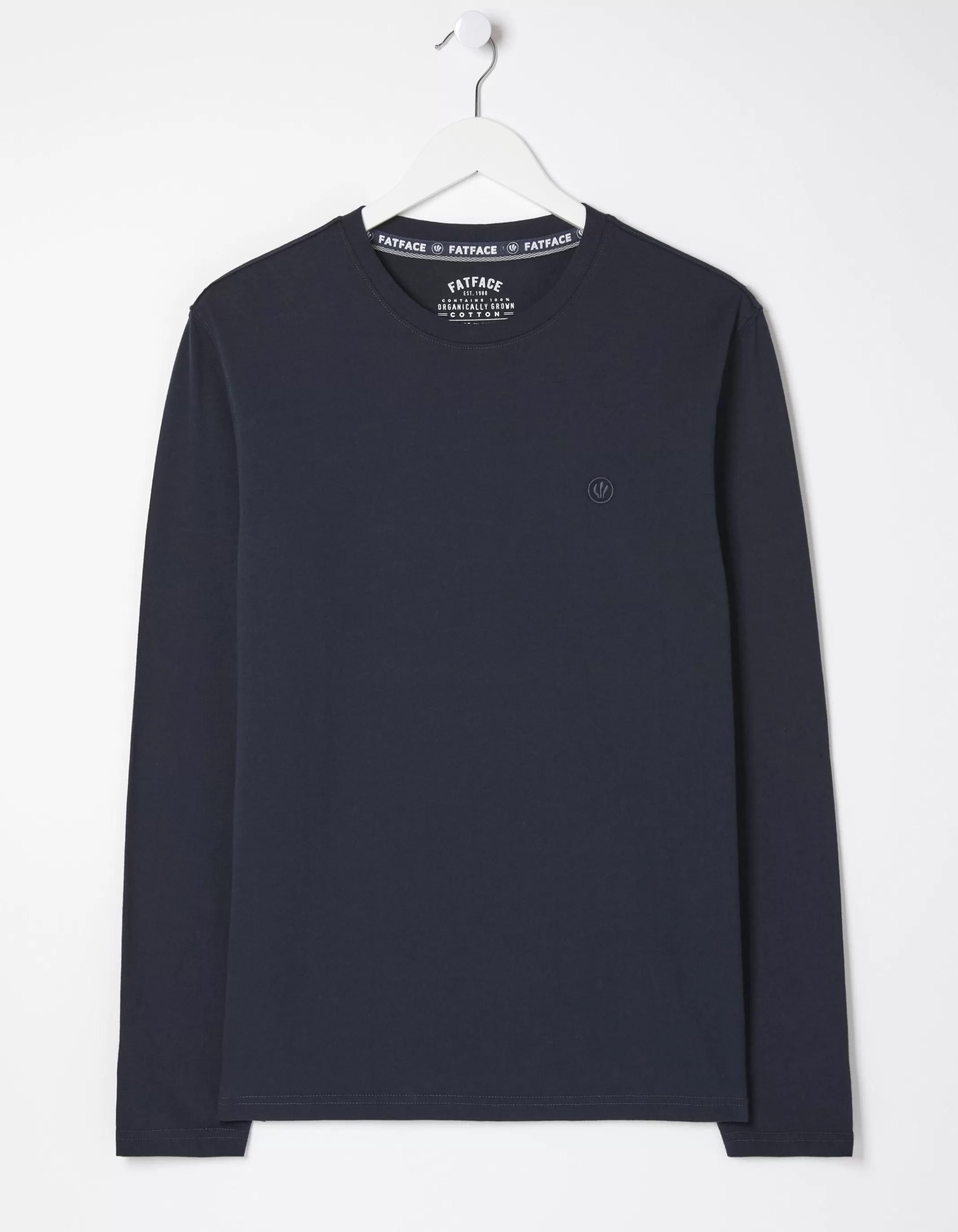 Cheap FatFace Long Sleeve Lulworth Crew Neck T-Shirt Navy