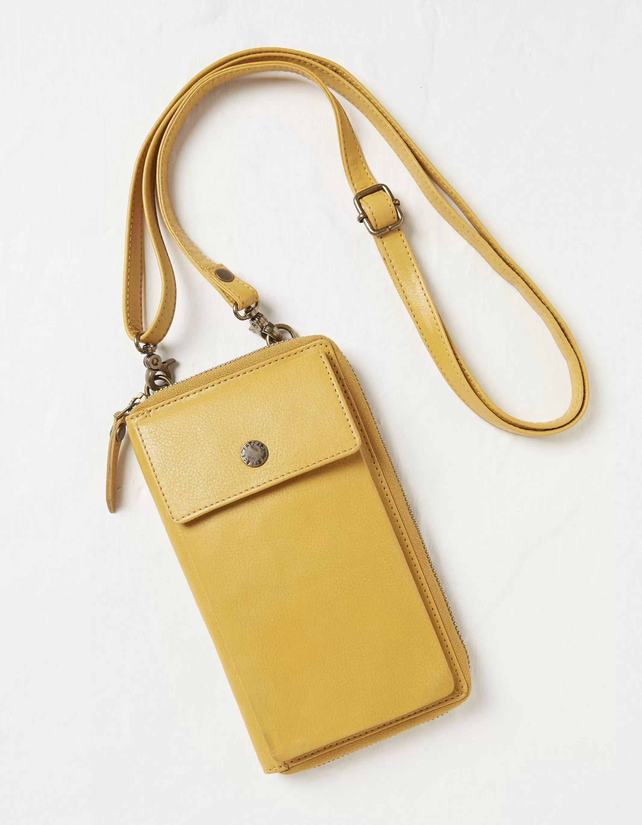 New FatFace Louisa Phone Purse Yellow