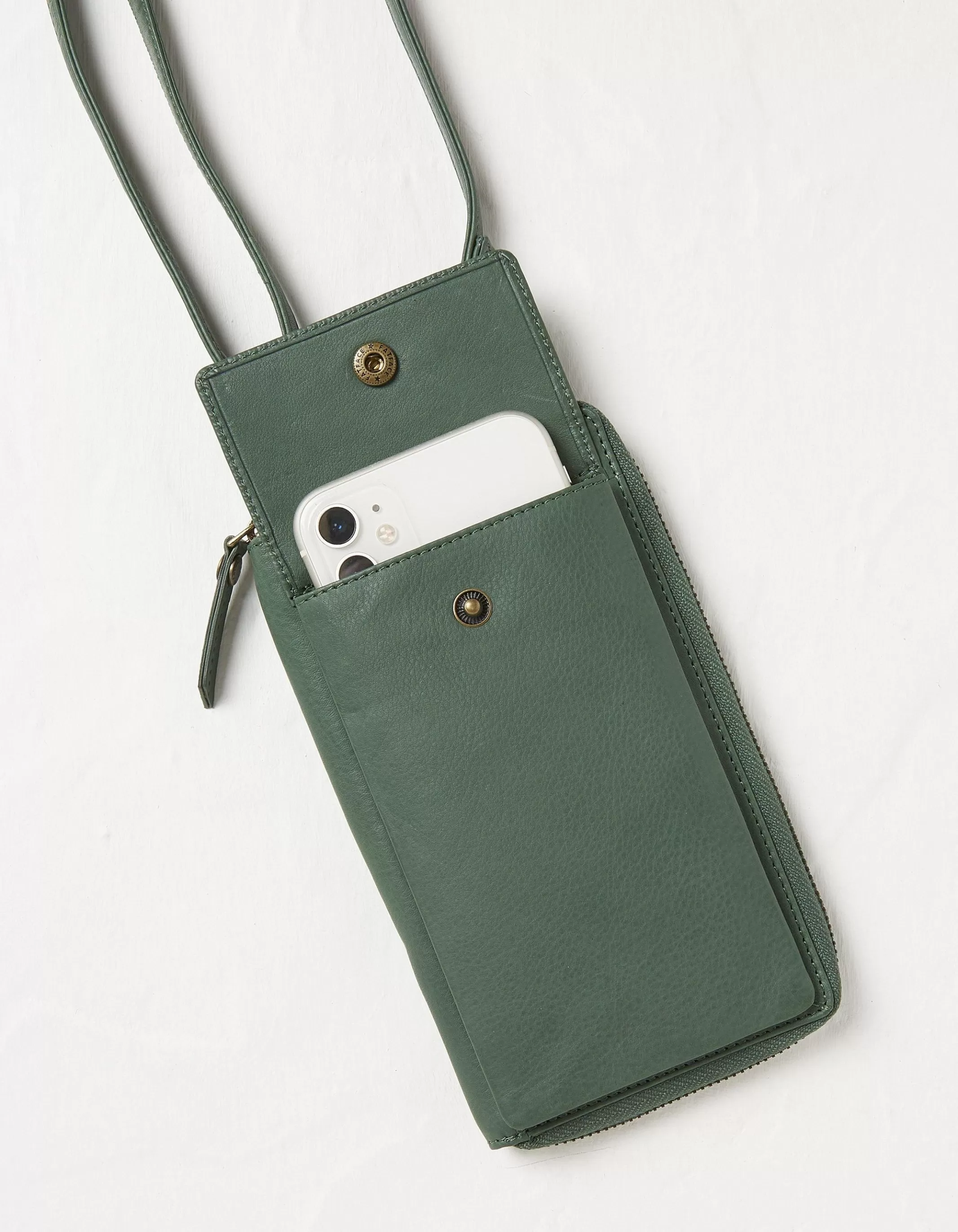 Discount FatFace Louisa Phone Purse Green