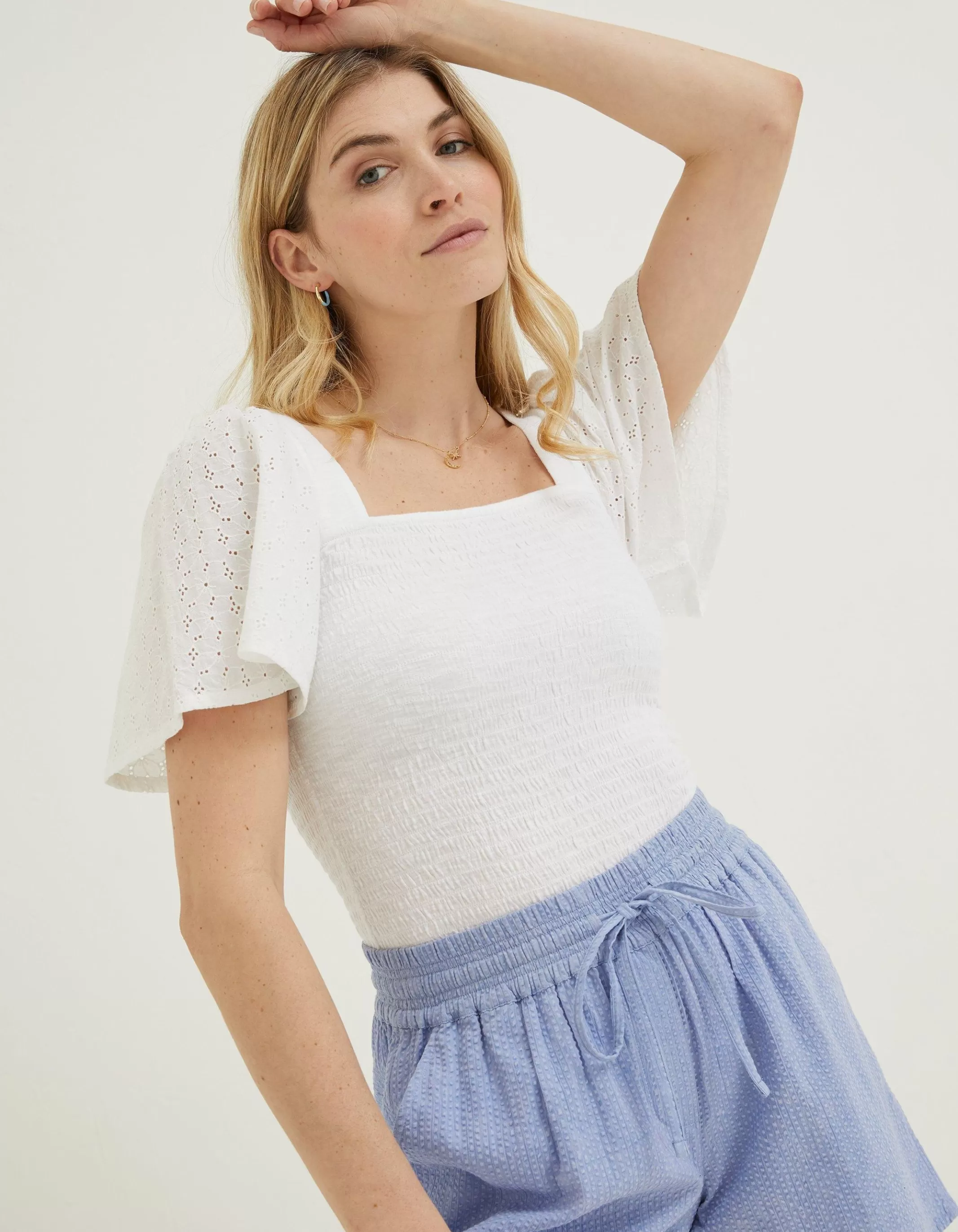 Discount FatFace Lucy Top White