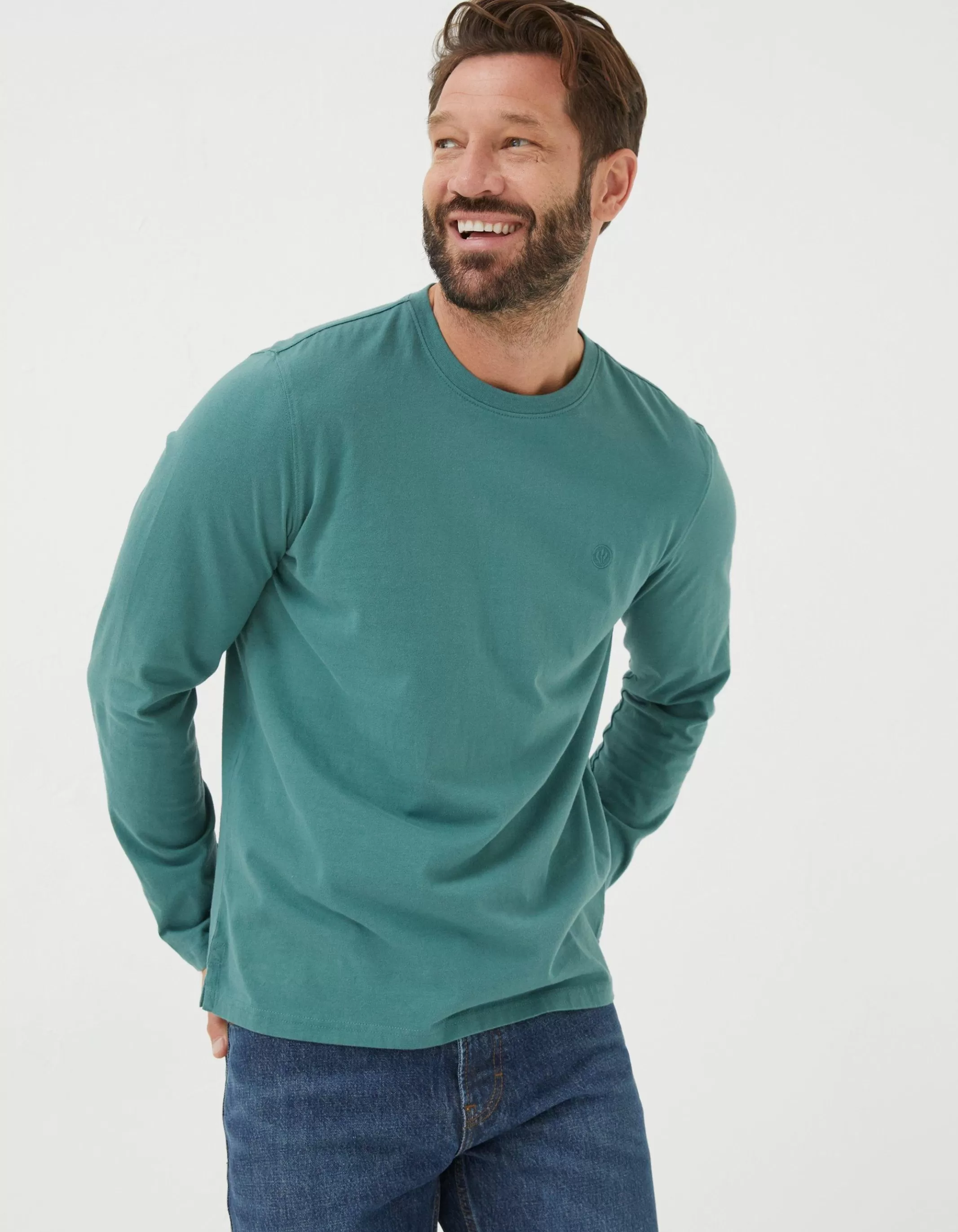 Flash Sale FatFace Lulworth Long Sleeve T-Shirt Dark Teal