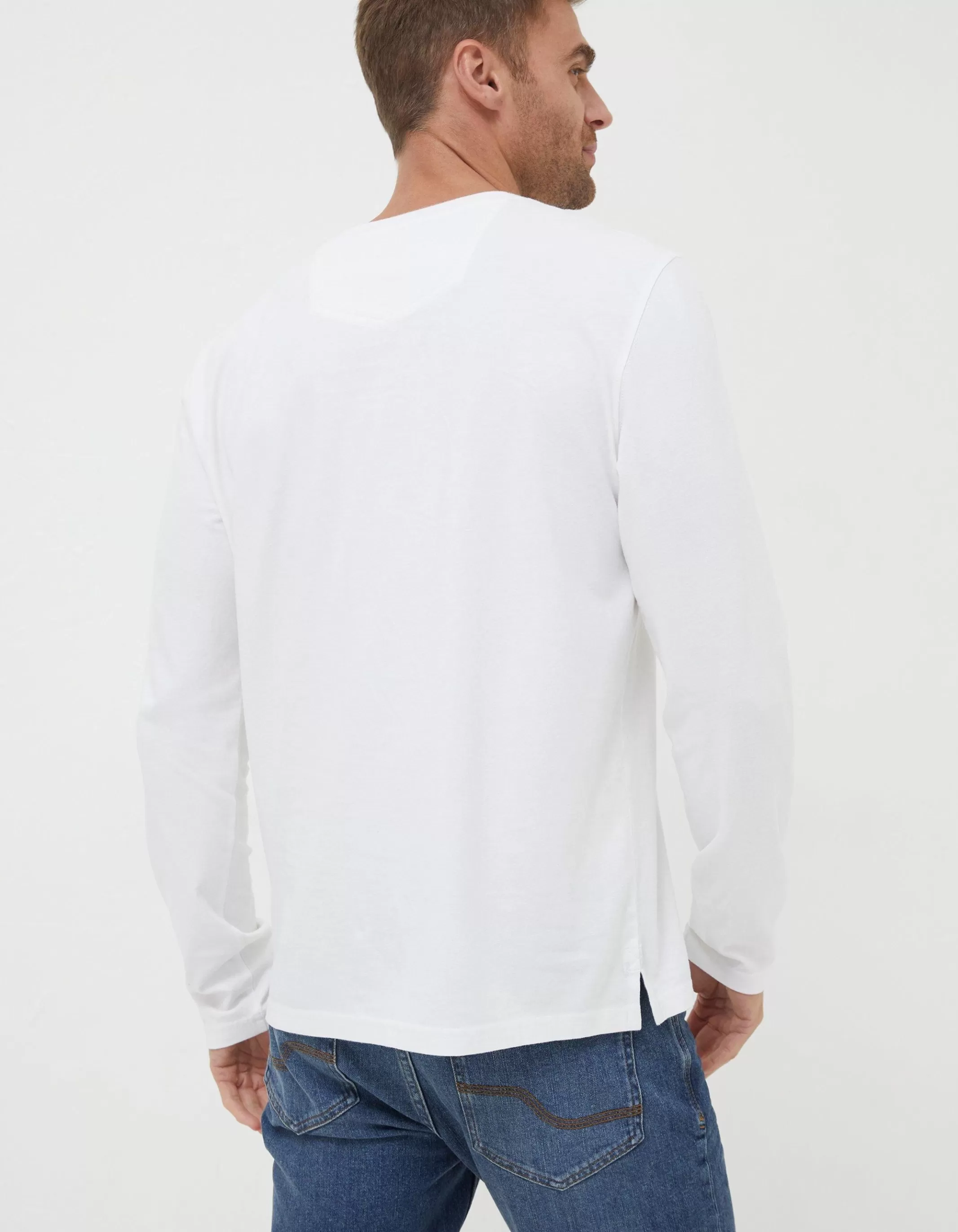 Store FatFace Lulworth Long Sleeve T-Shirt White
