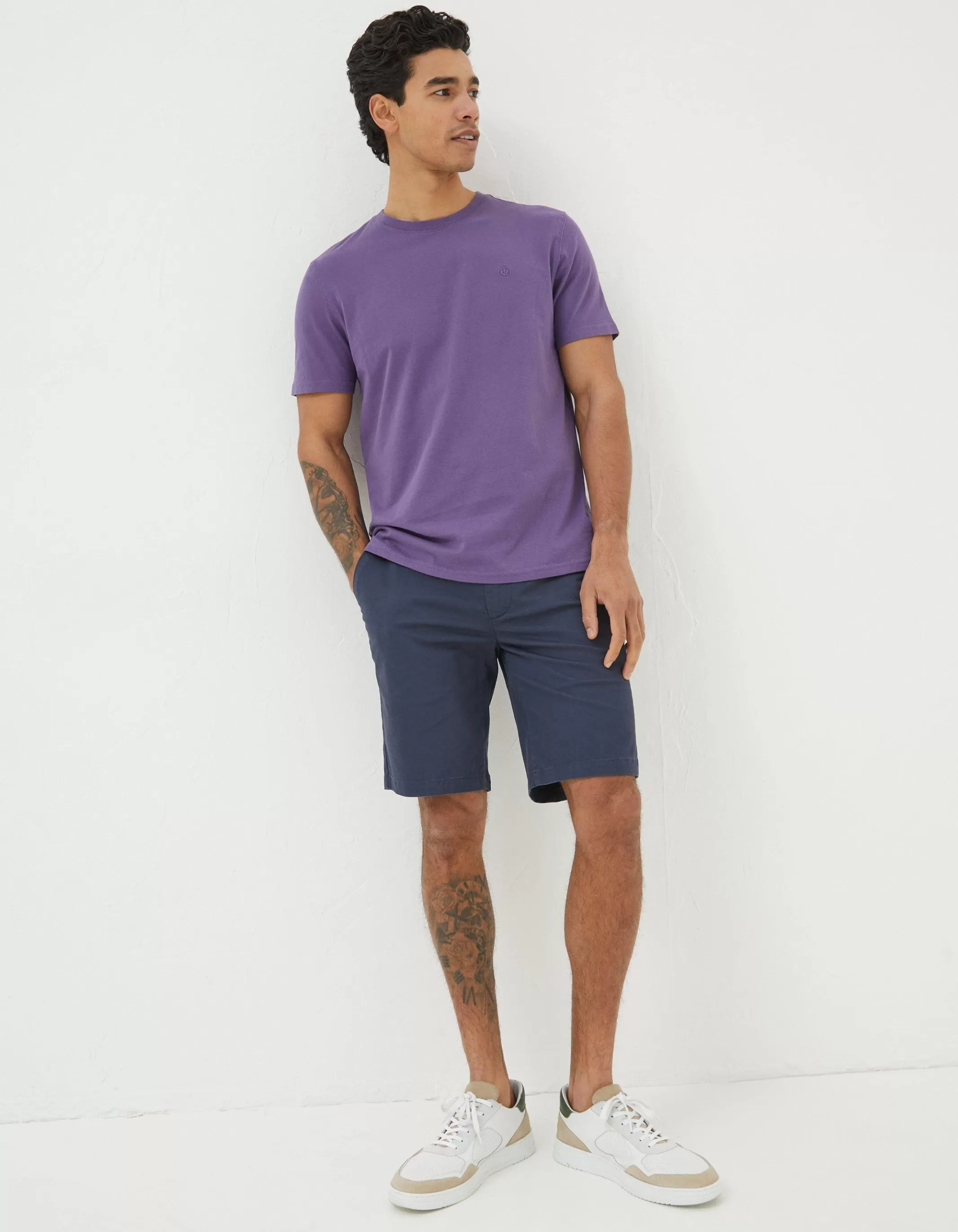 Store FatFace Lulworth Organic Crew T-Shirt Purple