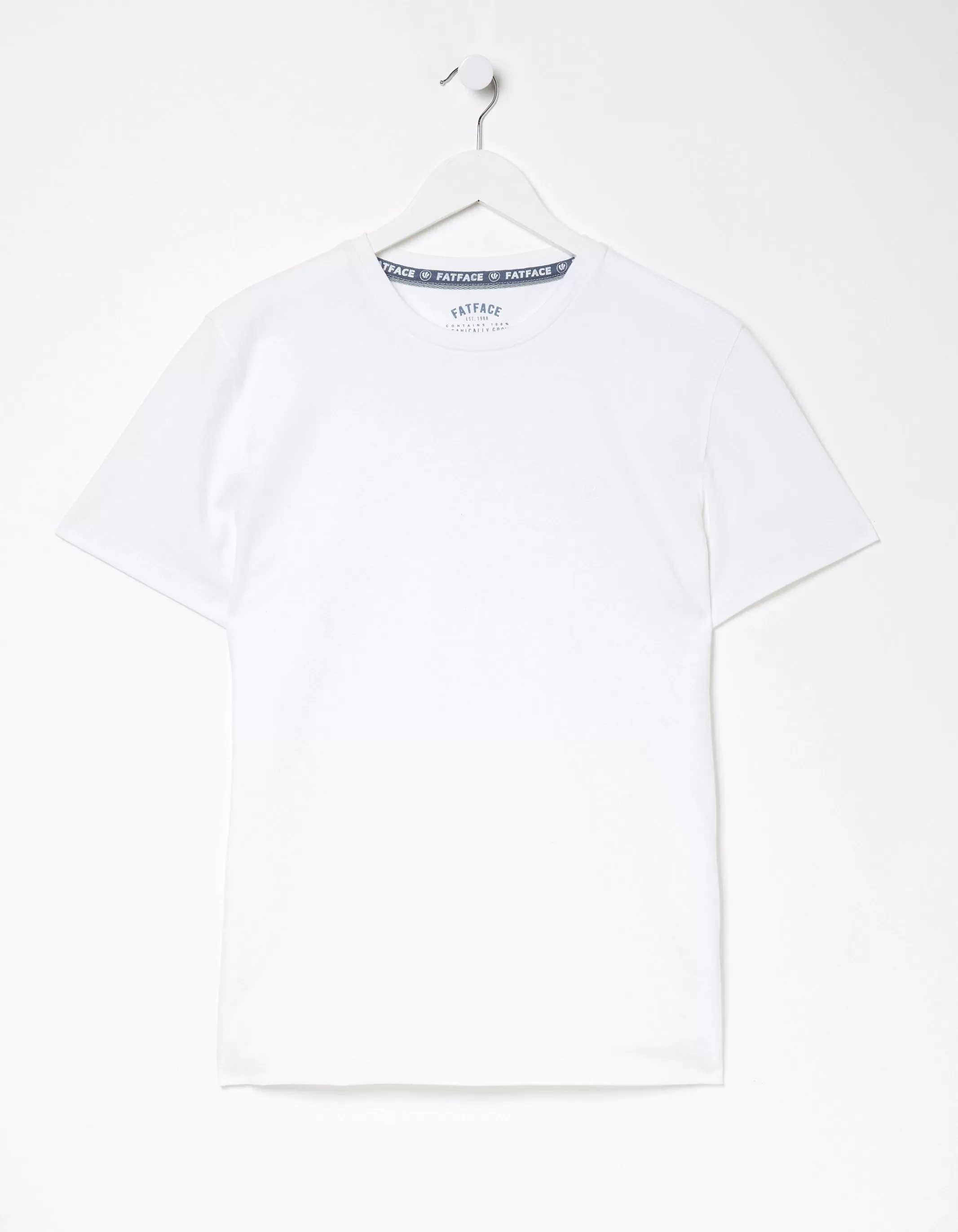 Shop FatFace Lulworth Organic Crew T-Shirt White