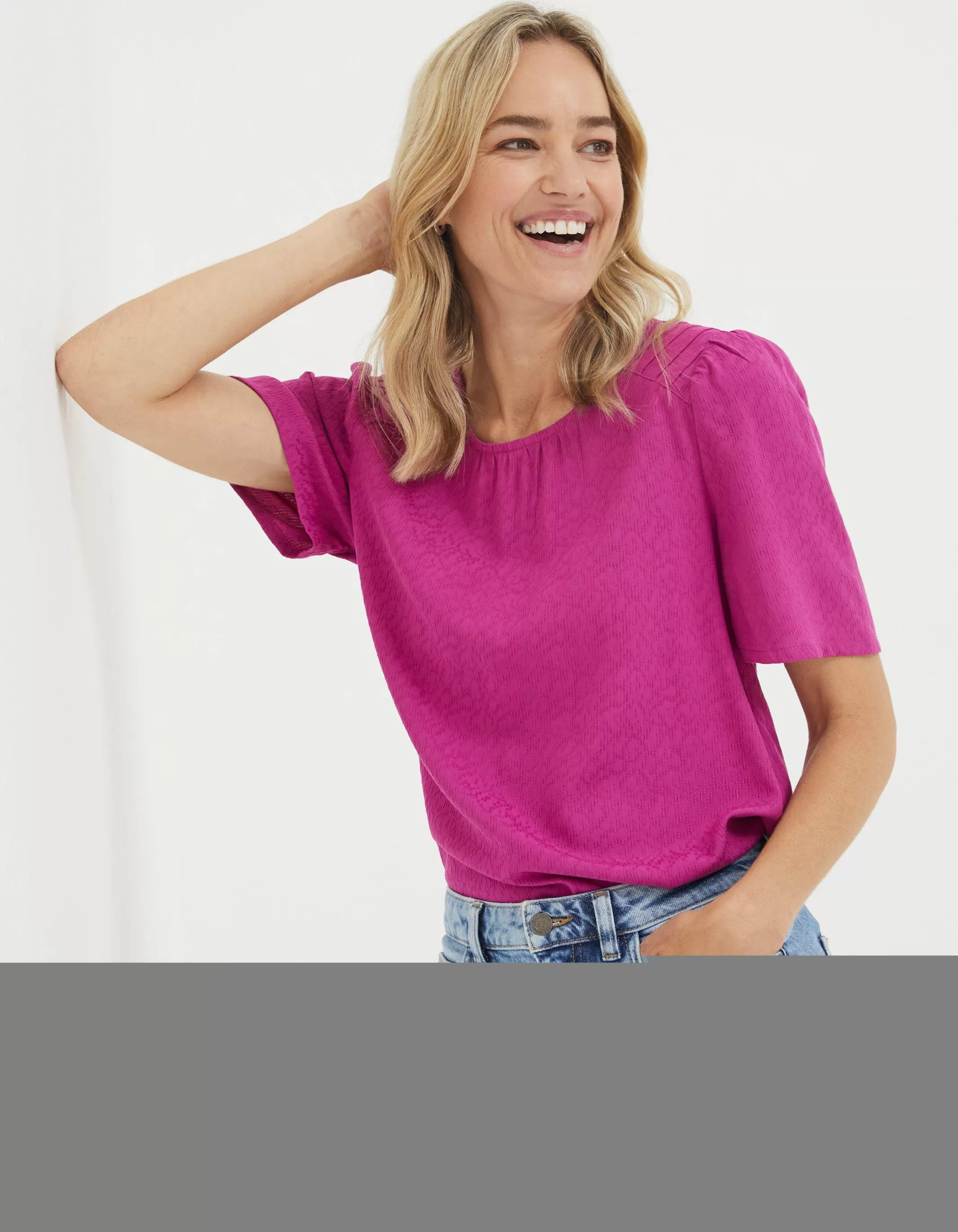 Shop FatFace Lyndy Blouse Pink