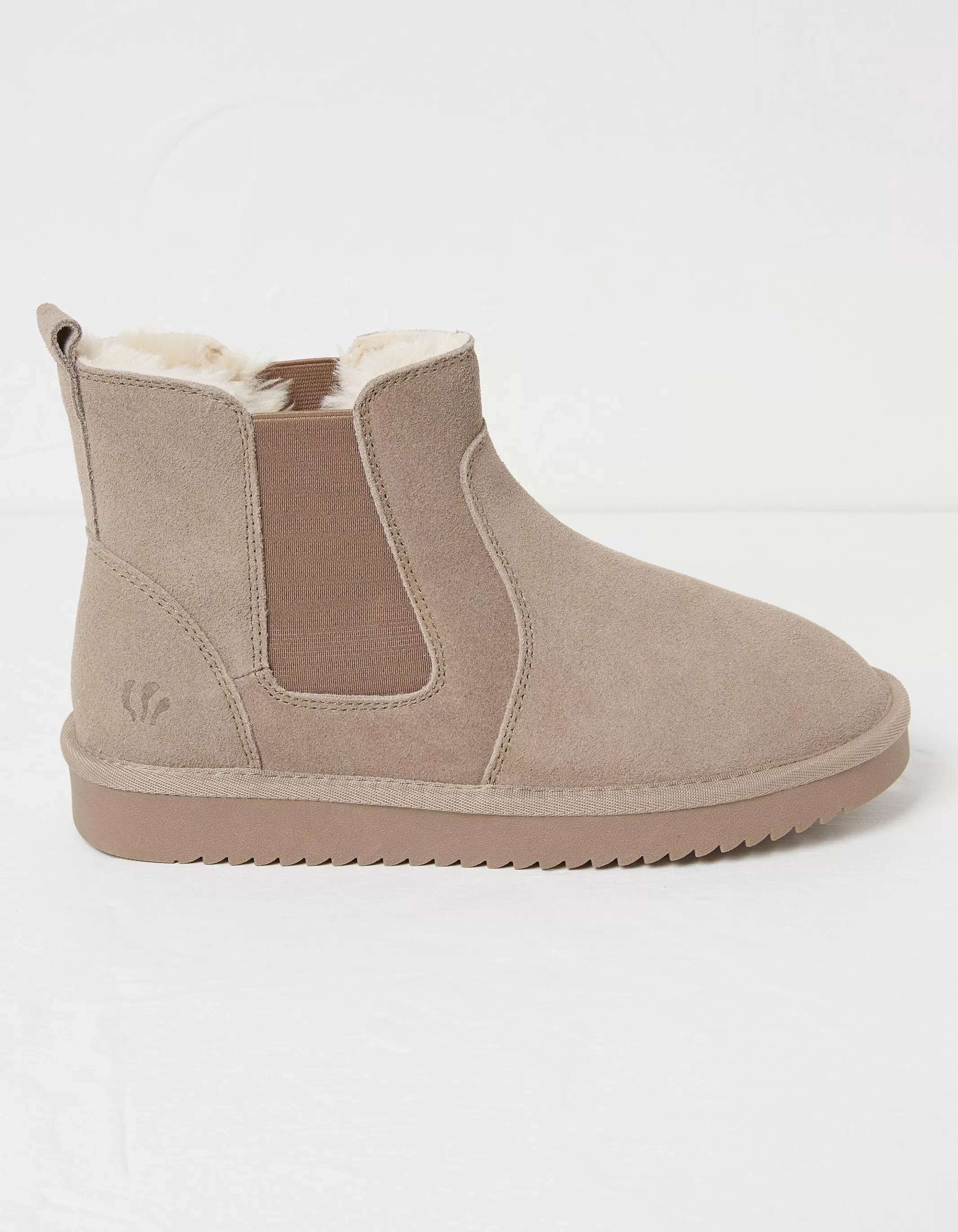 Outlet FatFace Mabel Mini Suede Chelsea Boot Ivory Marl