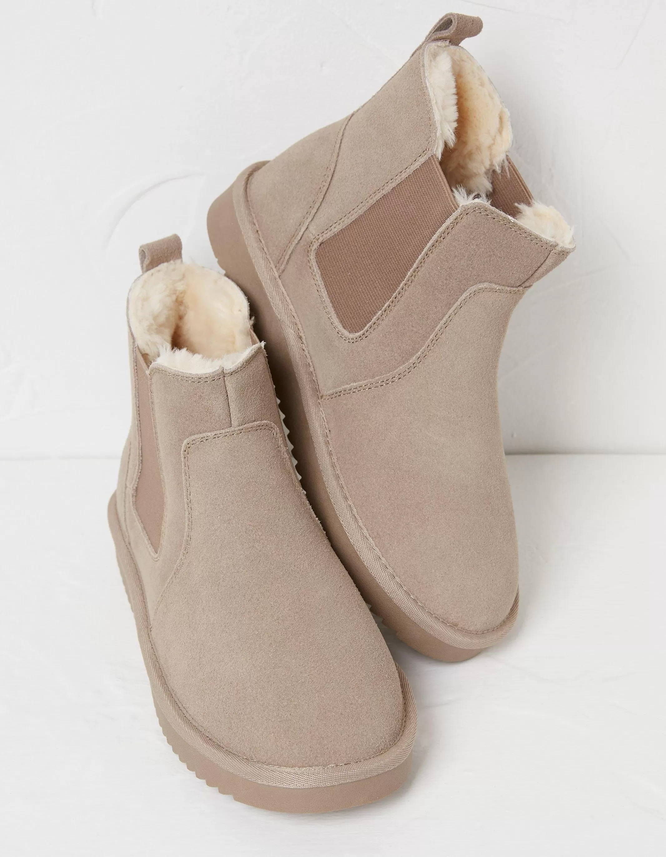 Outlet FatFace Mabel Mini Suede Chelsea Boot Ivory Marl