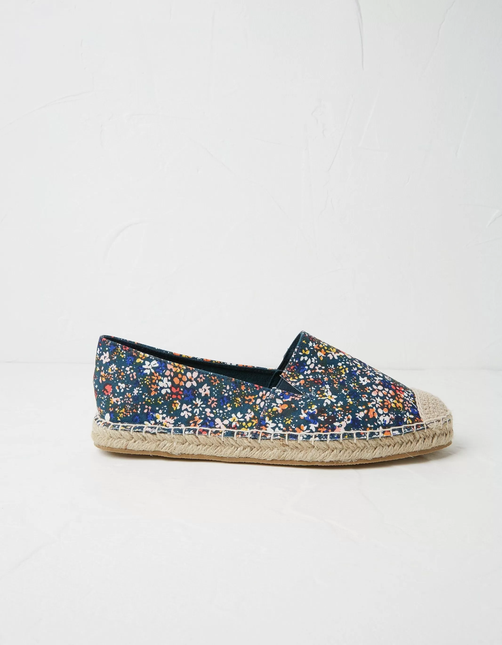 New FatFace Maggie Printed Espadrilles Navy