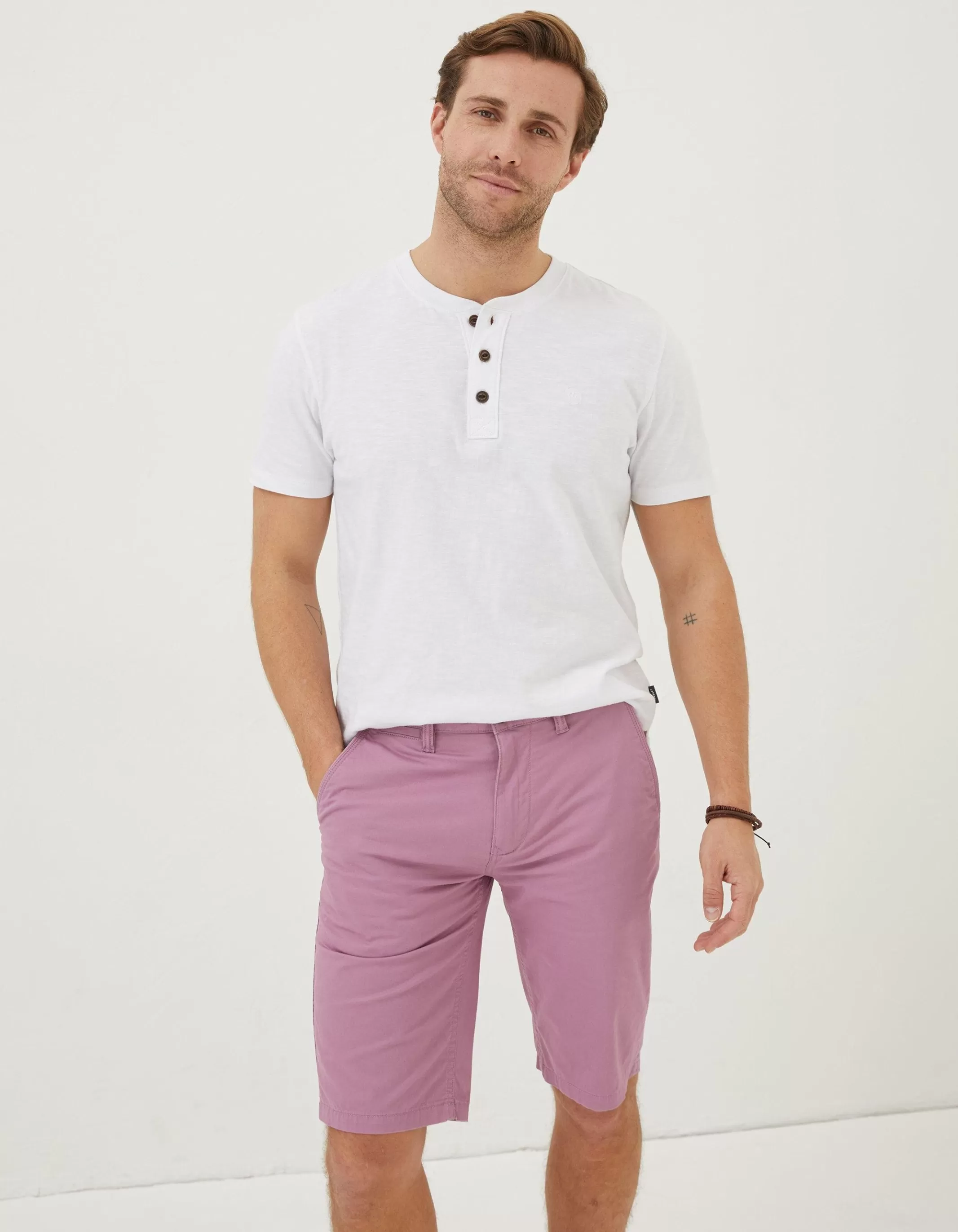 Best Sale FatFace Mawes Chino Shorts Washed Purple