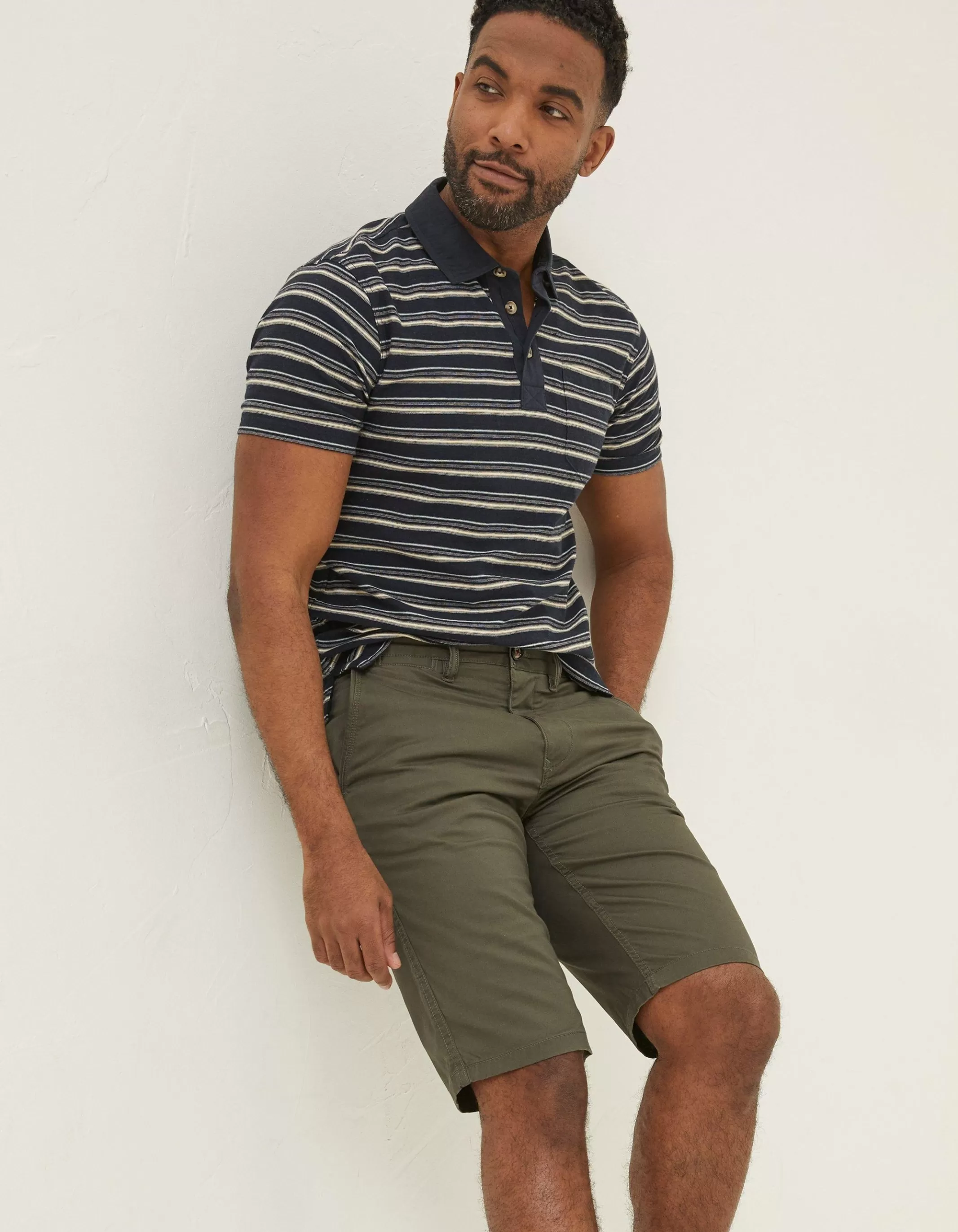 Best Sale FatFace Mawes Chino Shorts Khaki Green