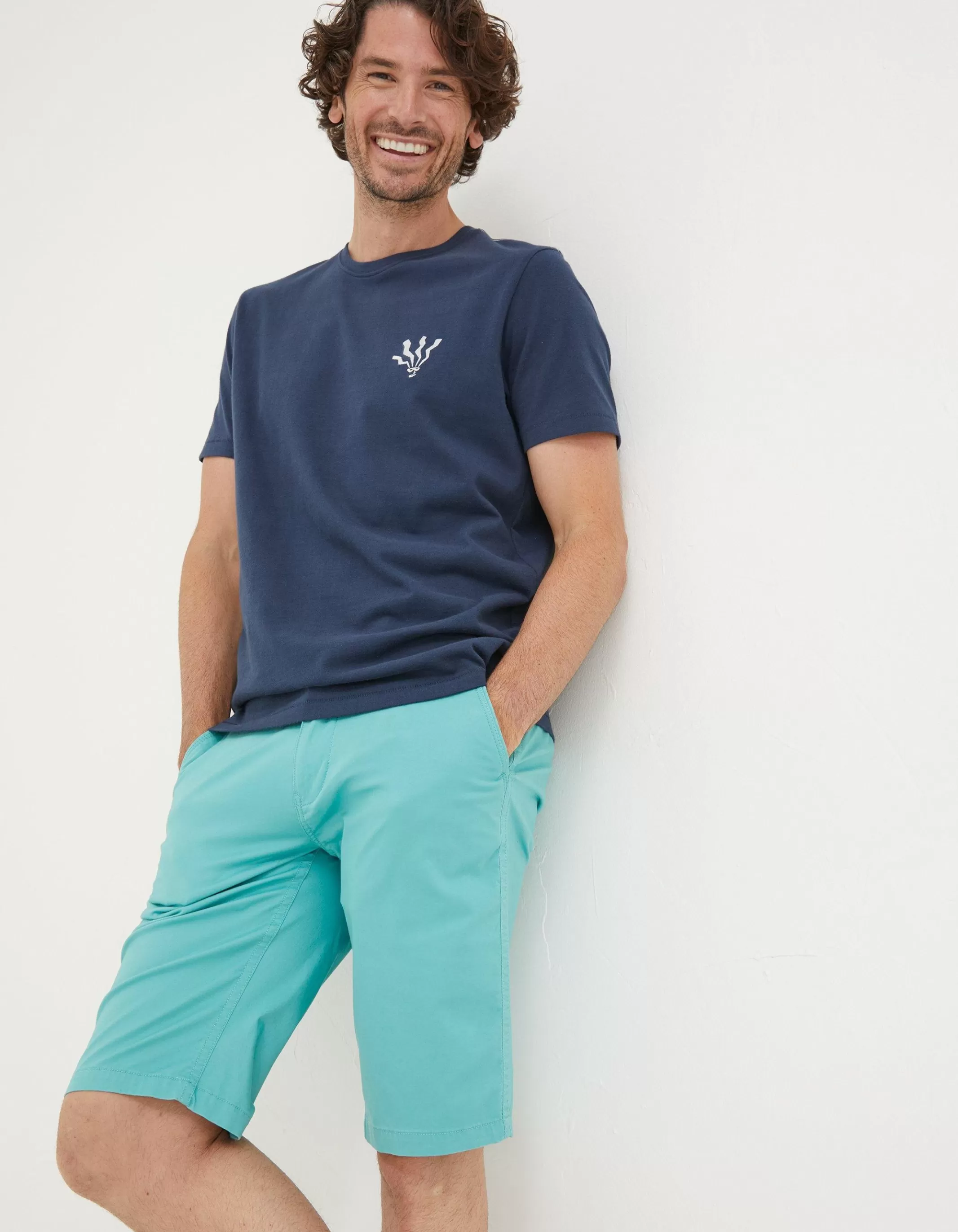 Discount FatFace Mawes Chino Shorts Light Teal