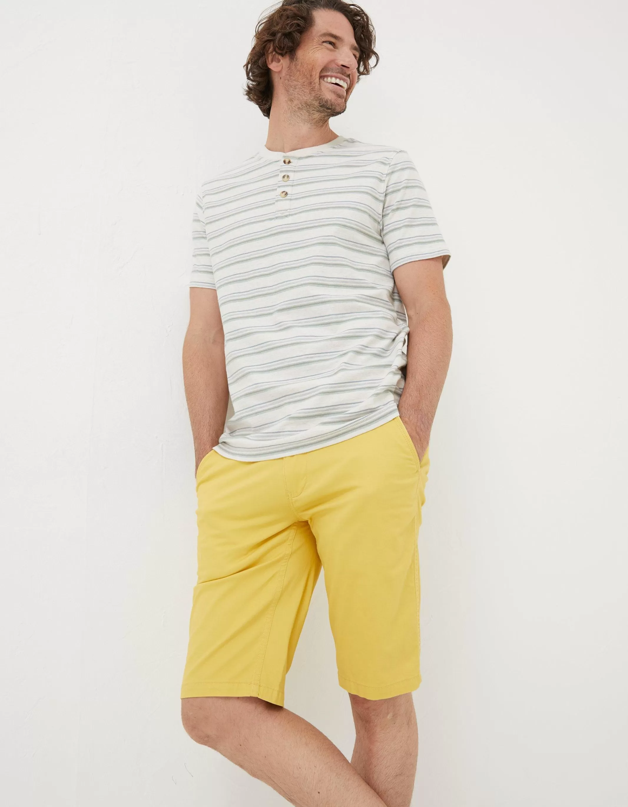 Best FatFace Mawes Chino Shorts Washed Yellow