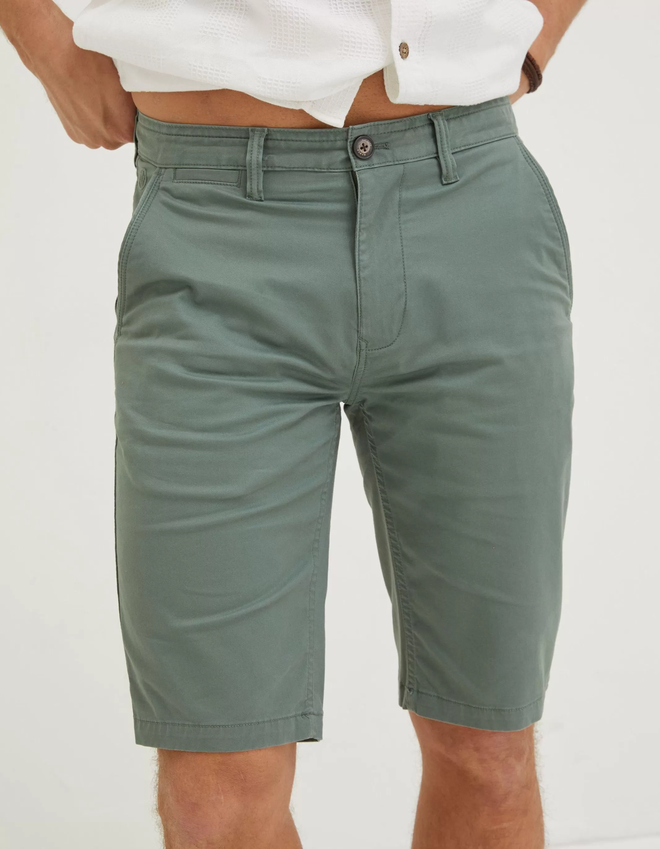 Hot FatFace Mawes Chino Shorts Green Haze
