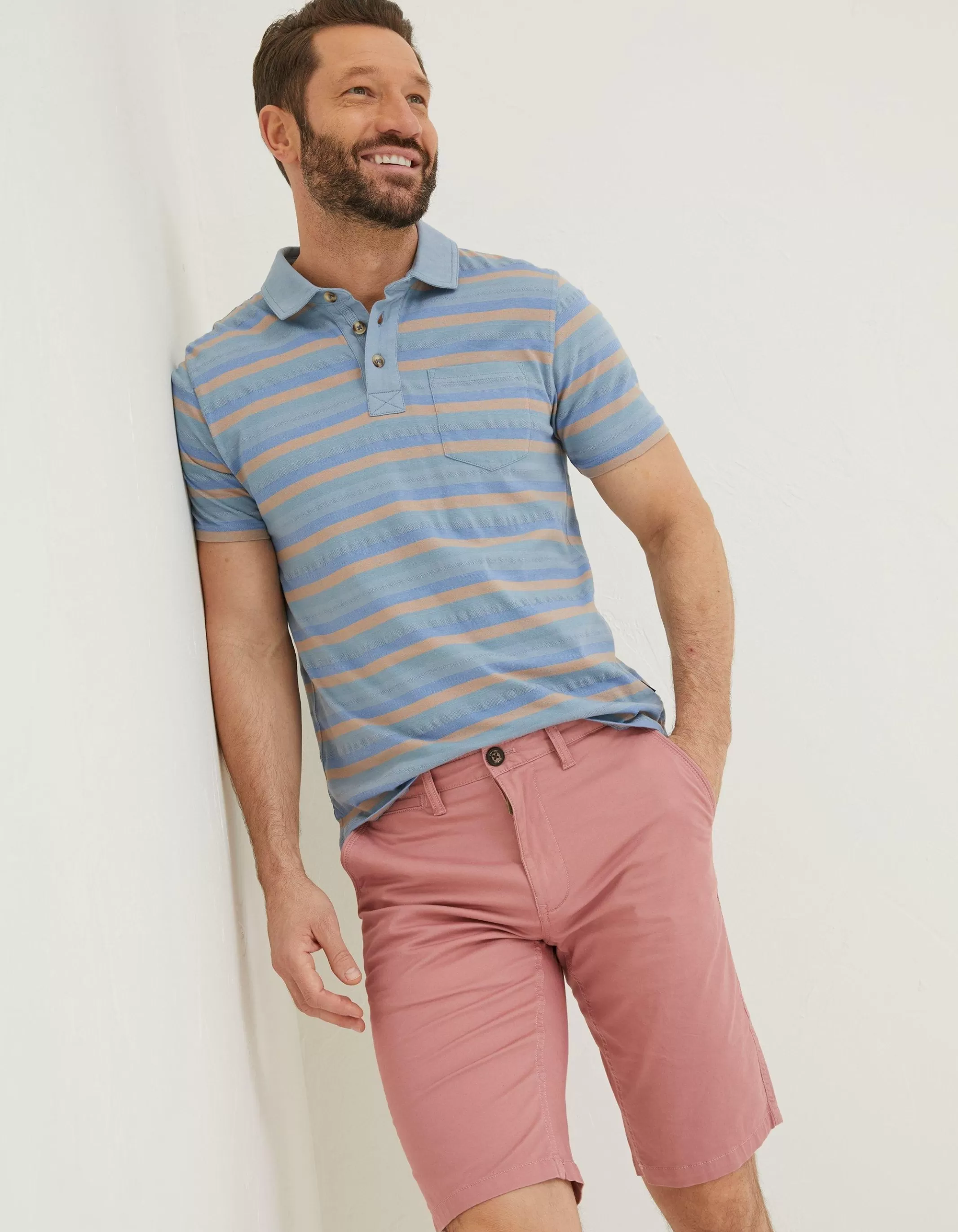 Sale FatFace Mawes Chino Shorts Rose Pink