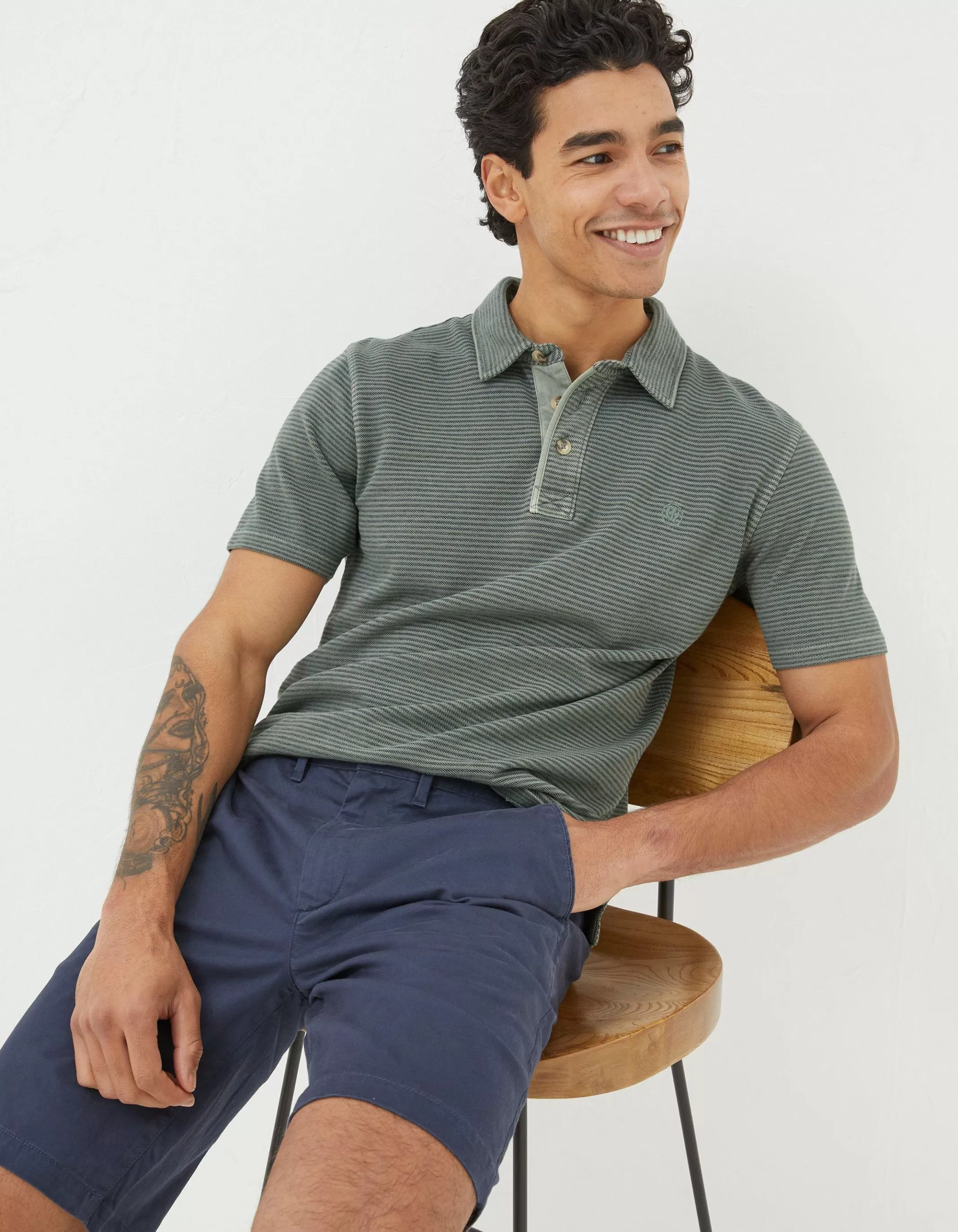 Outlet FatFace Mawes Organic Cotton Chino Shorts French Navy