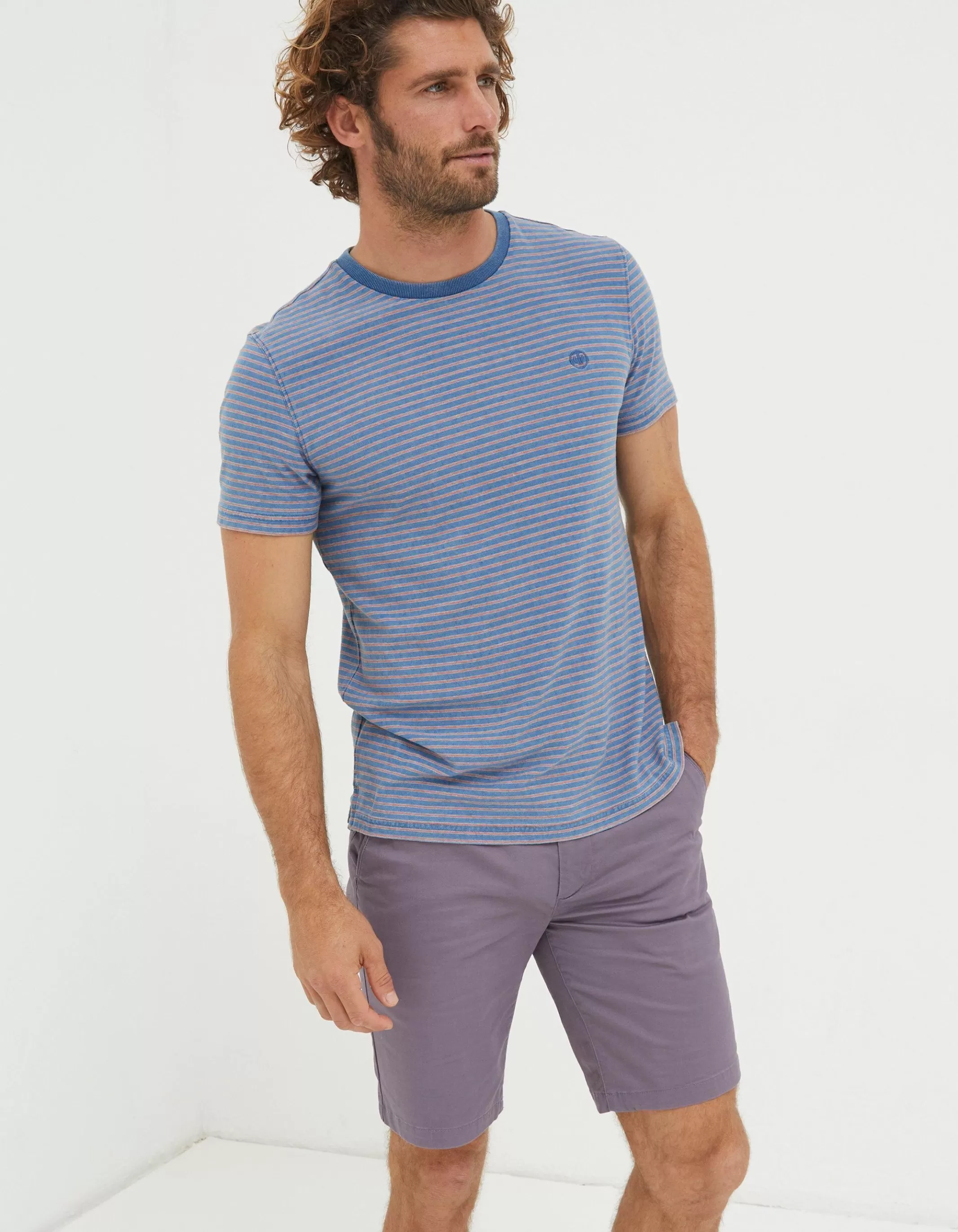 Best Sale FatFace Mawes Organic Cotton Chino Shorts Purple
