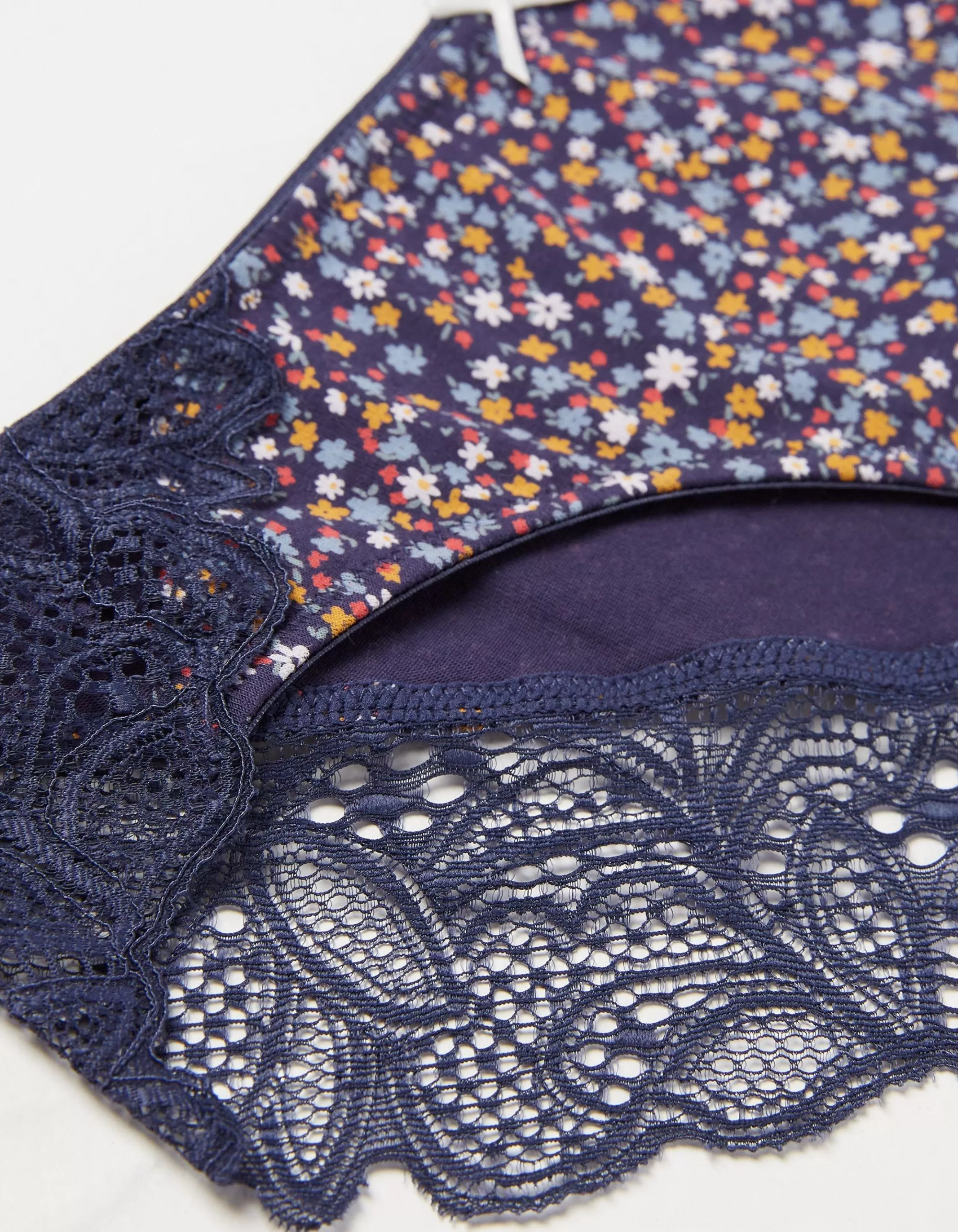 Online FatFace Maya Floral Cheeky Knickers Navy