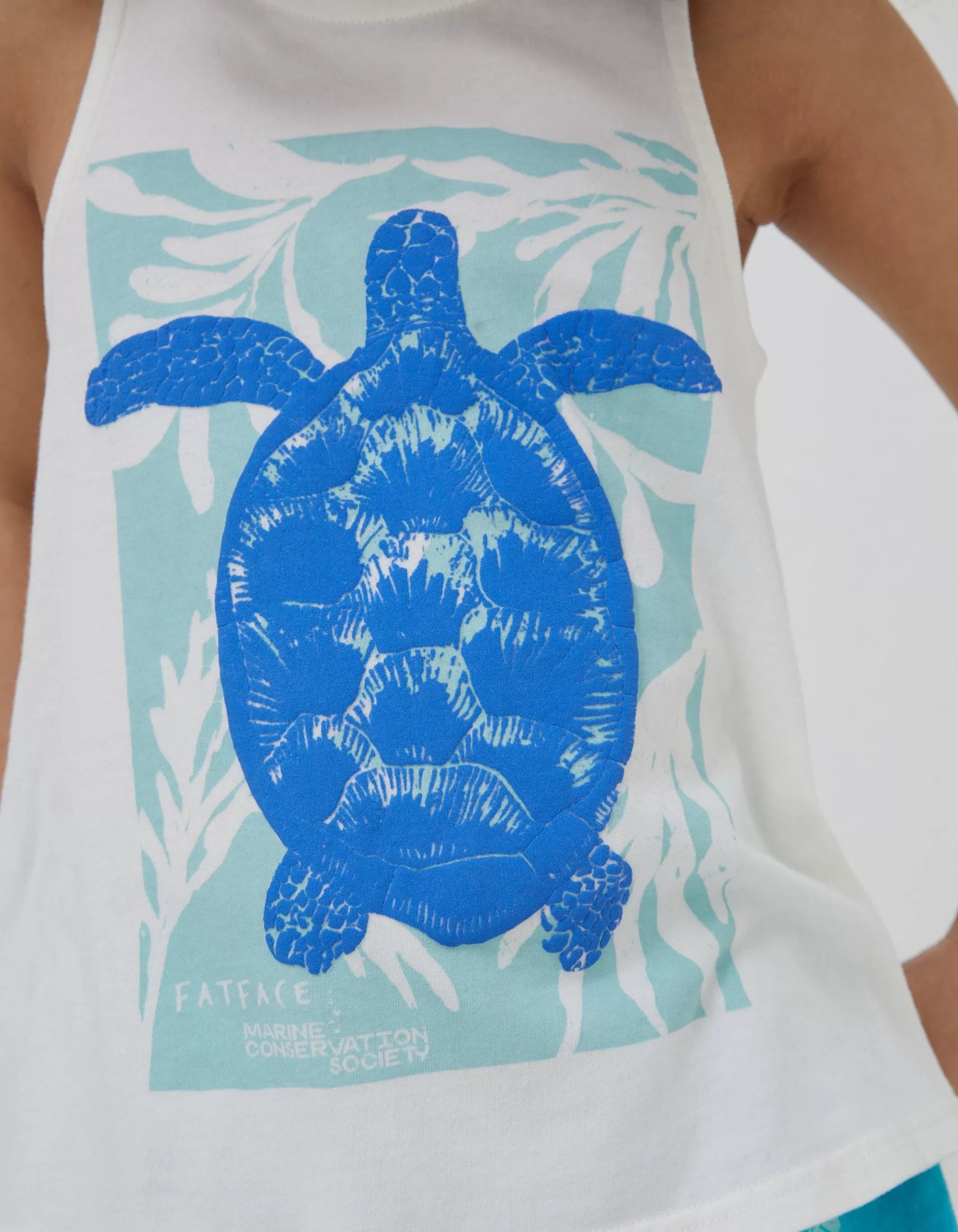 Cheap FatFace Mcs Graphic Vest Off White
