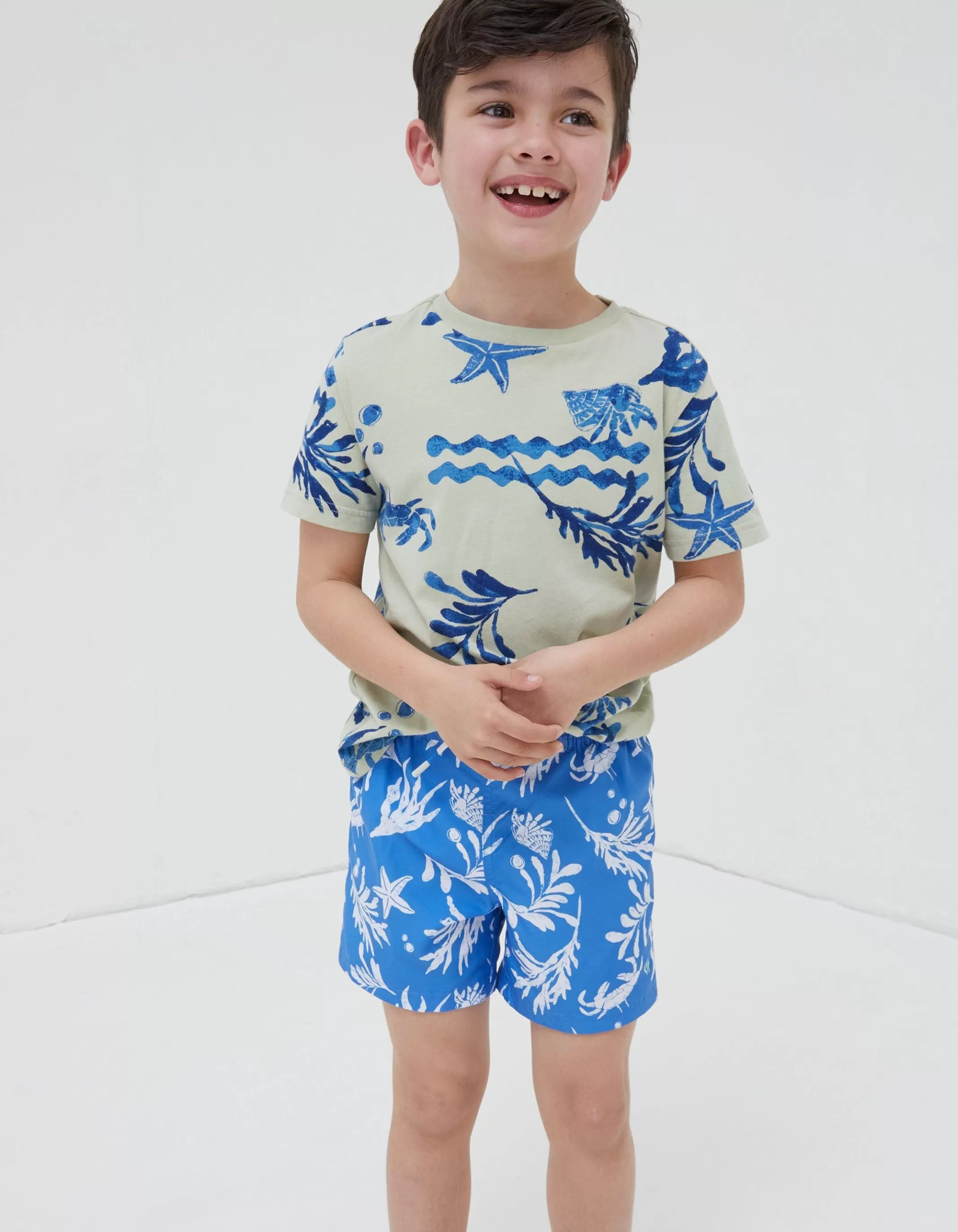 Discount FatFace Mcs Rock Pool Swim Shorts Cobalt Blue