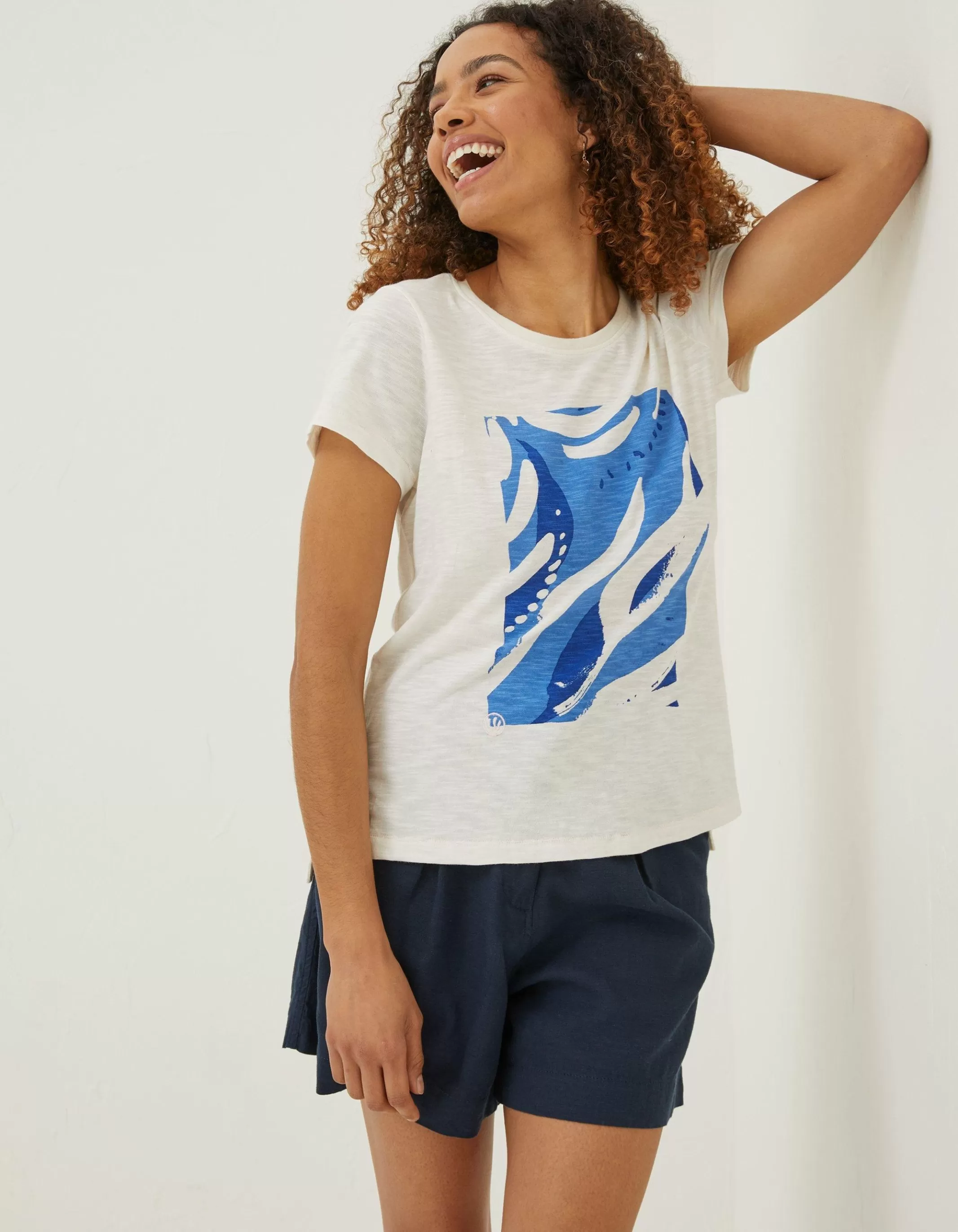 Store FatFace Mcs Underwater Graphic T-Shirt Ivory