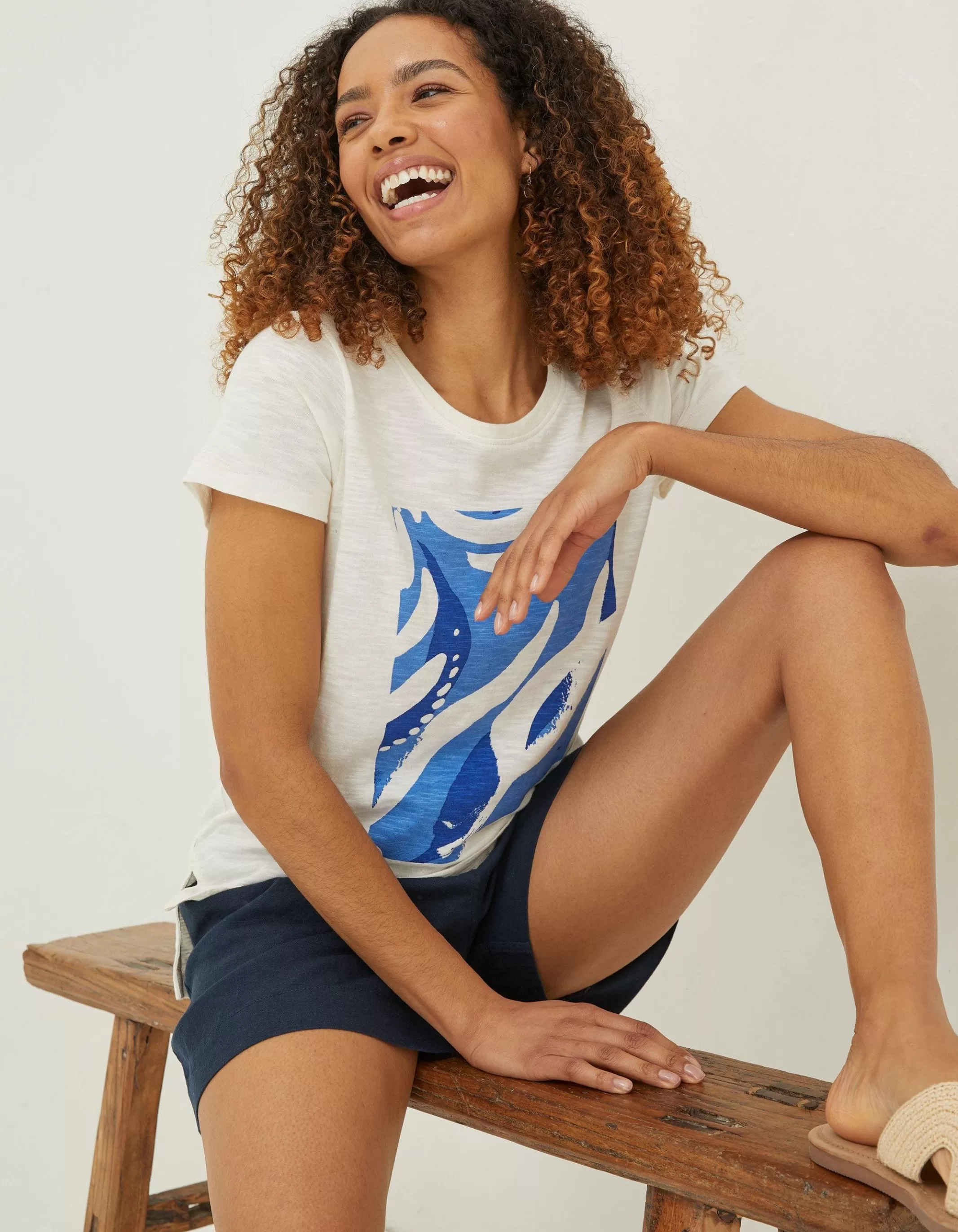 Store FatFace Mcs Underwater Graphic T-Shirt Ivory