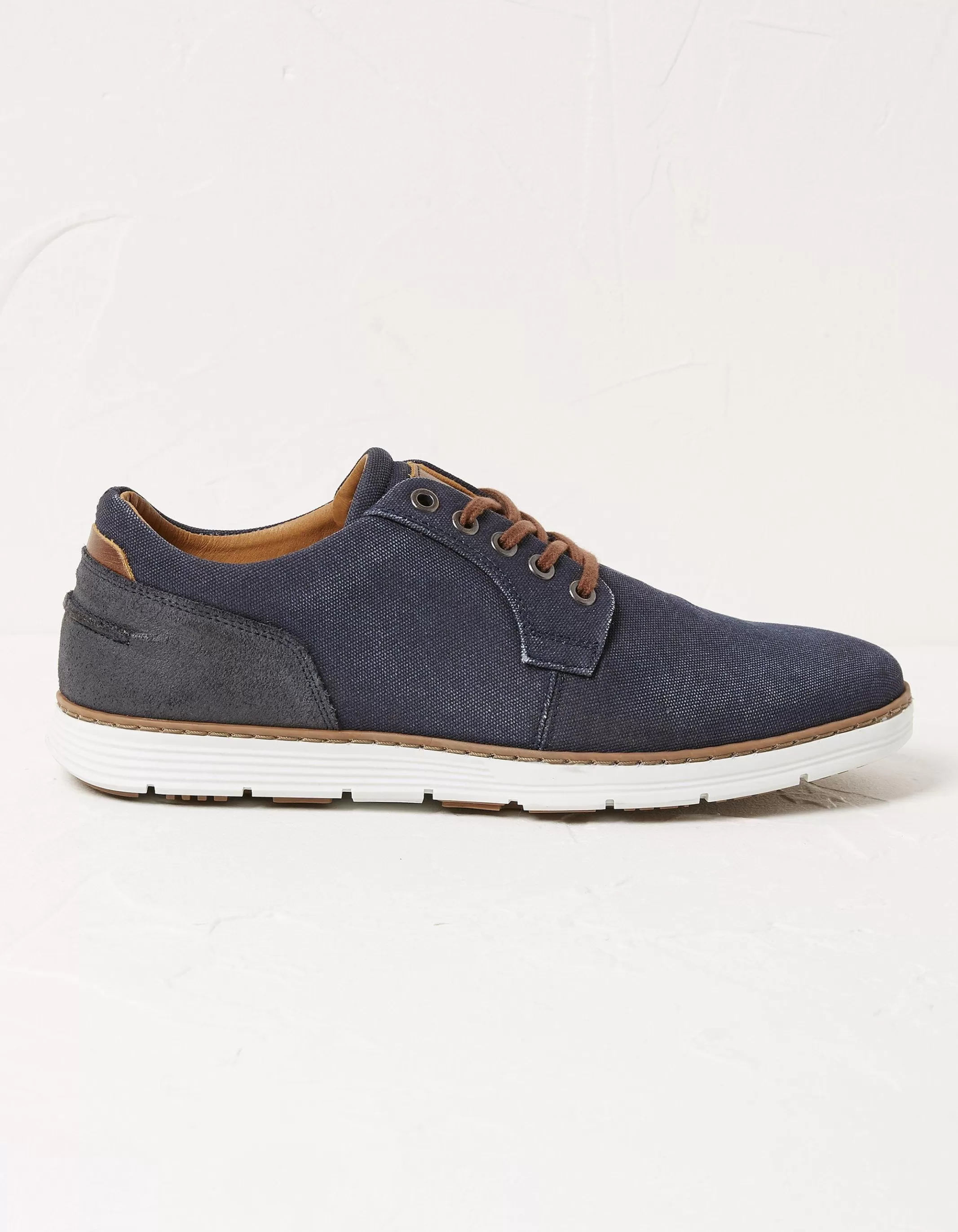 Clearance FatFace Men's Canvas Mix Trainers Navy