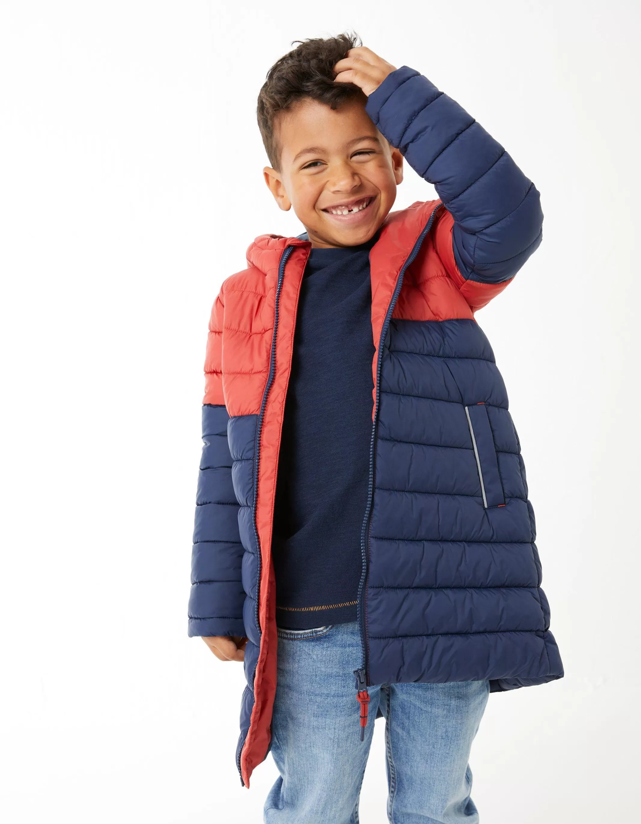 Shop FatFace Miller Longline Coat Red