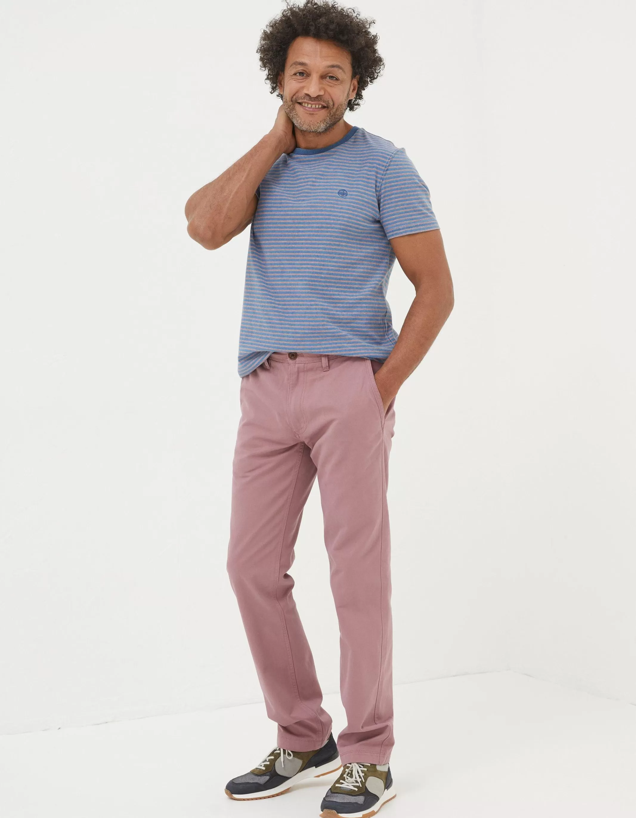 Shop FatFace Modern Coastal Chinos Washed Pink