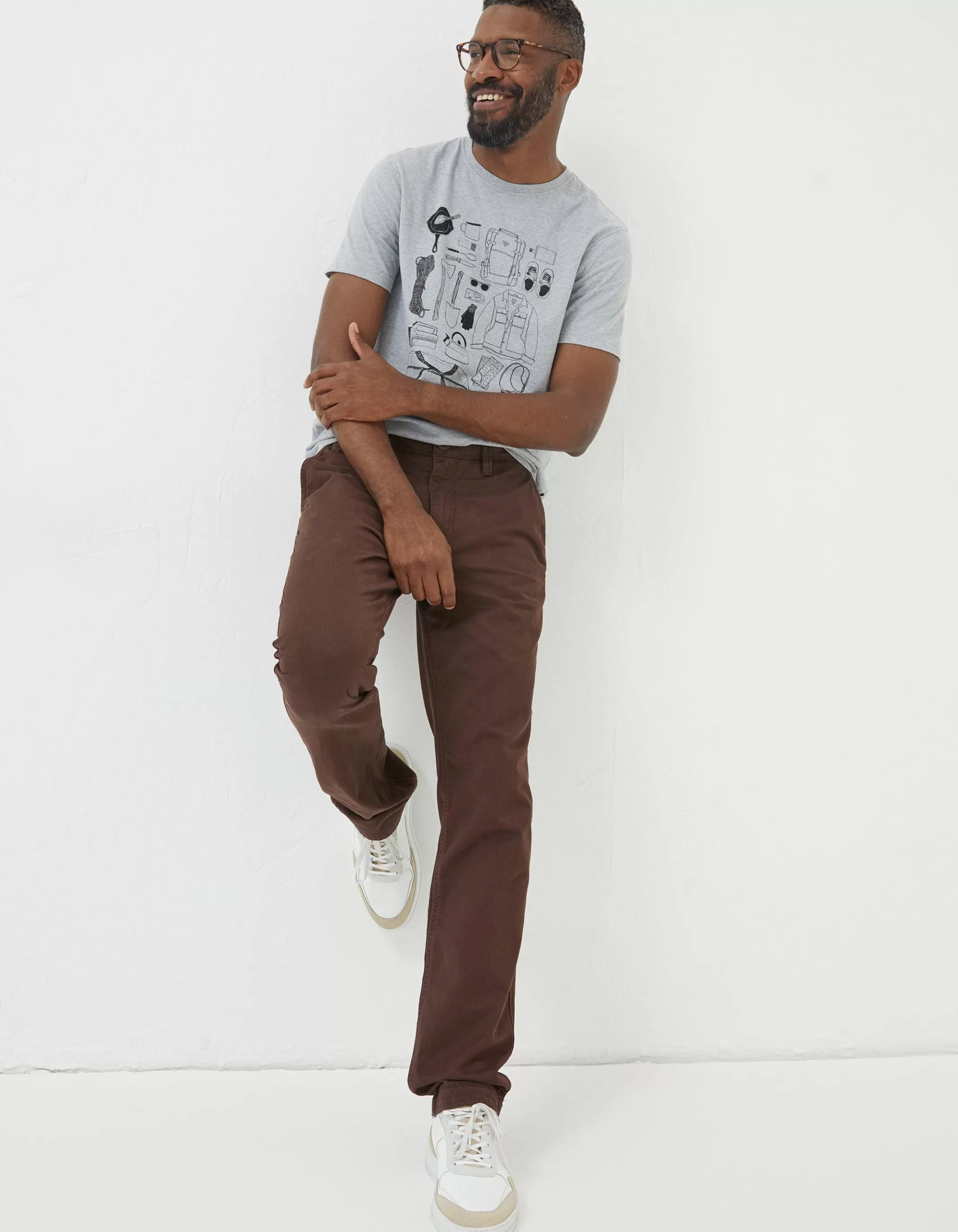 Shop FatFace Modern Coastal Chinos Dark Brown