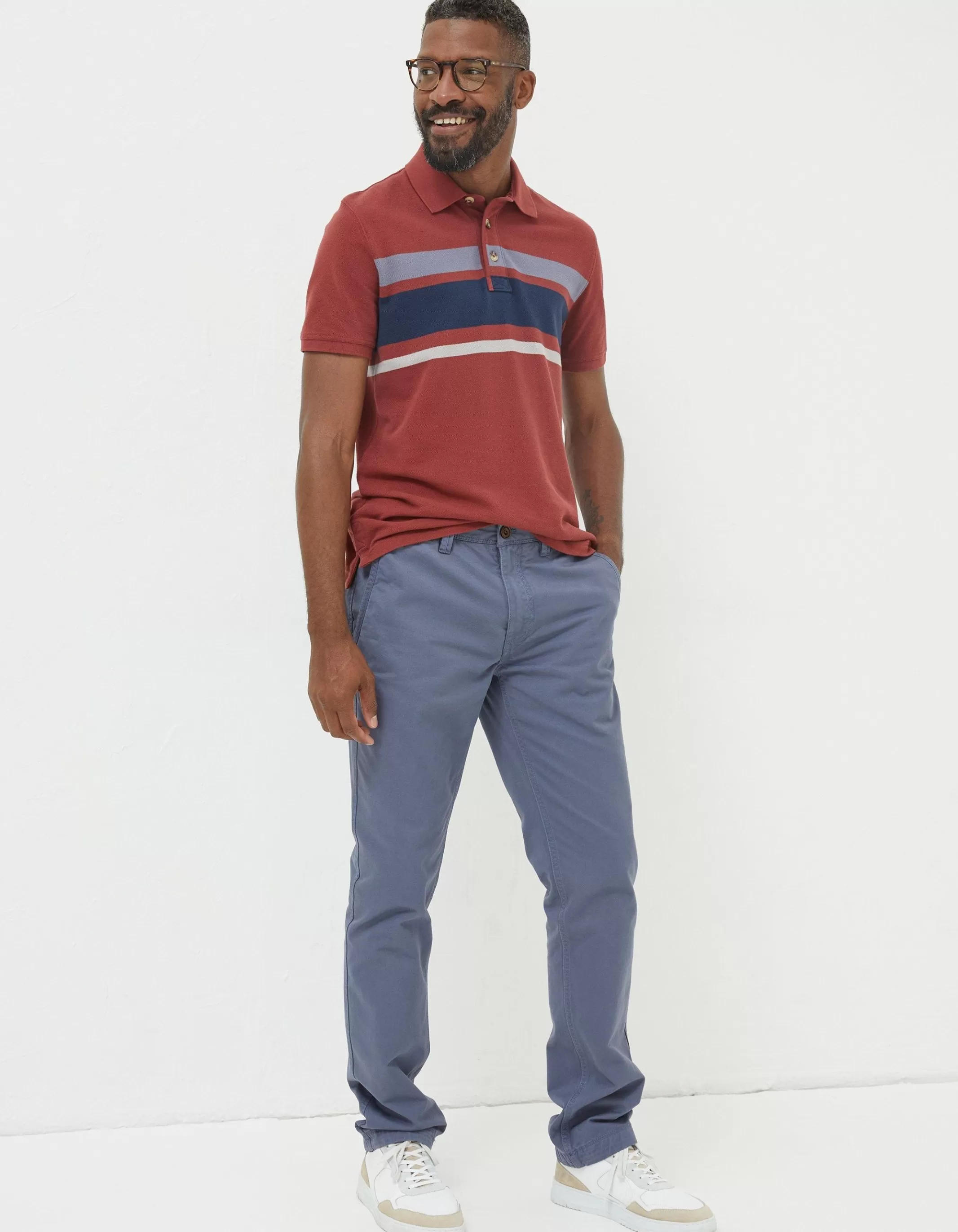 Clearance FatFace Modern Coastal Chinos Washed Blue