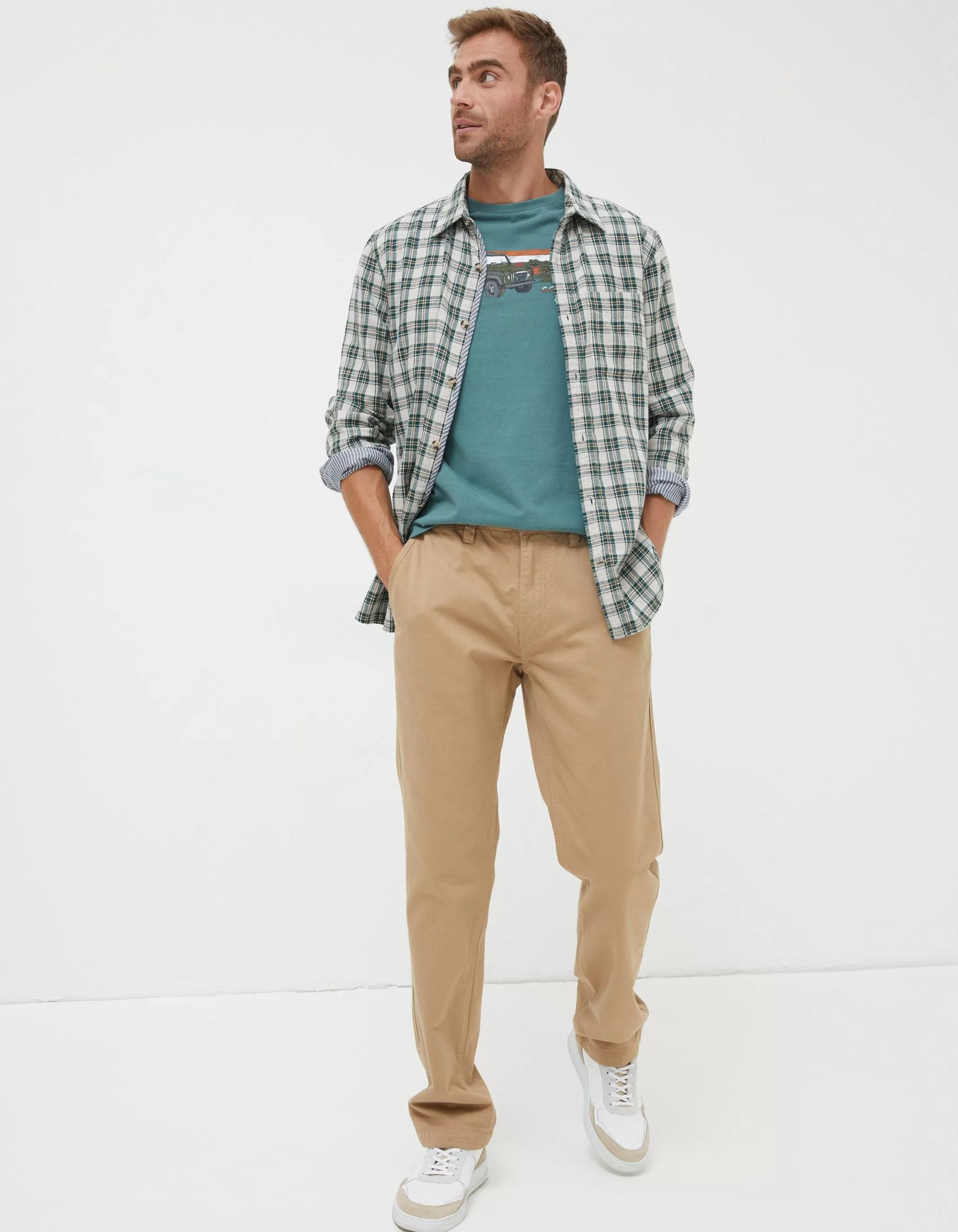 Cheap FatFace Modern Coastal Chinos Dark Stone
