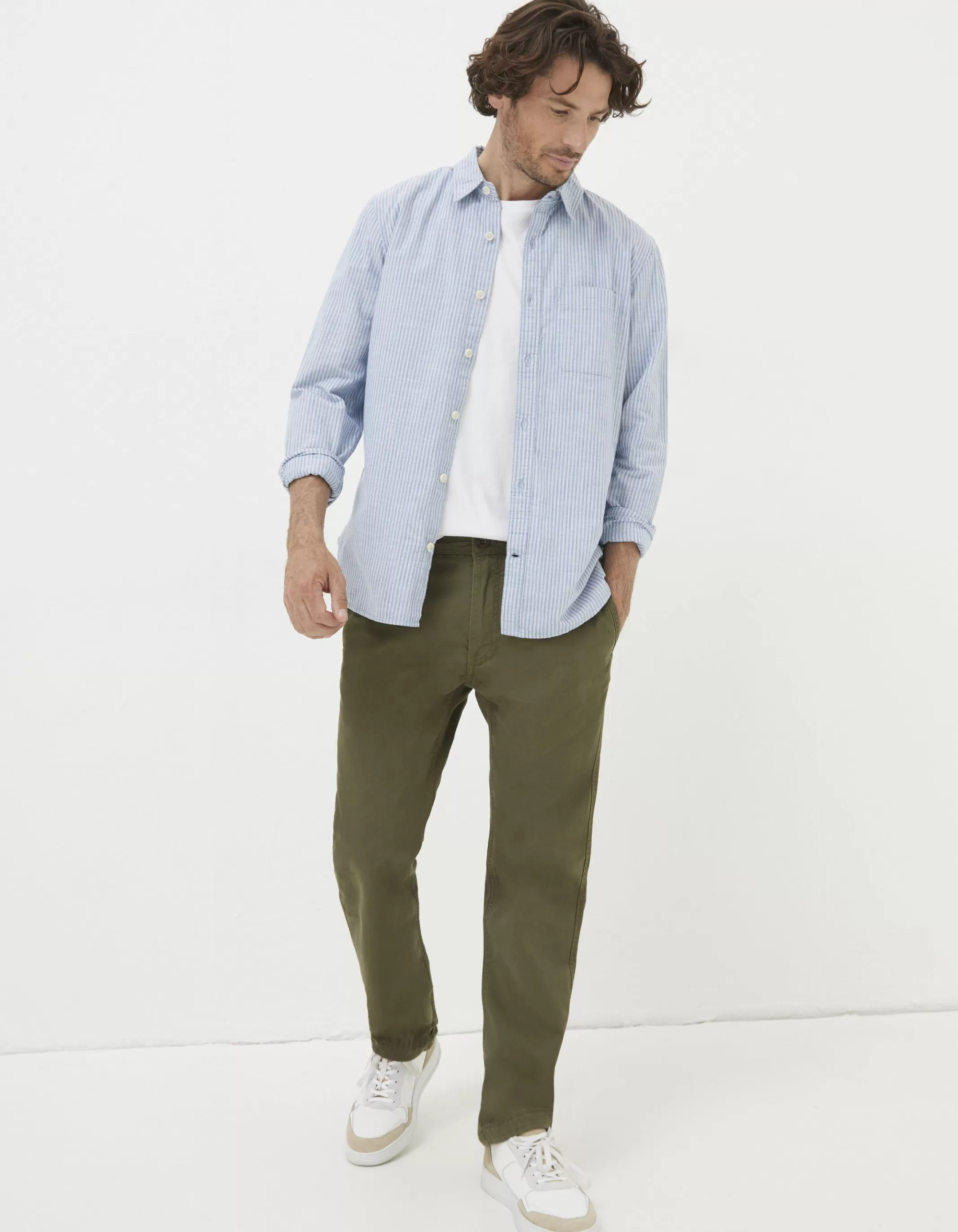 Cheap FatFace Modern Coastal Chinos Khaki Green