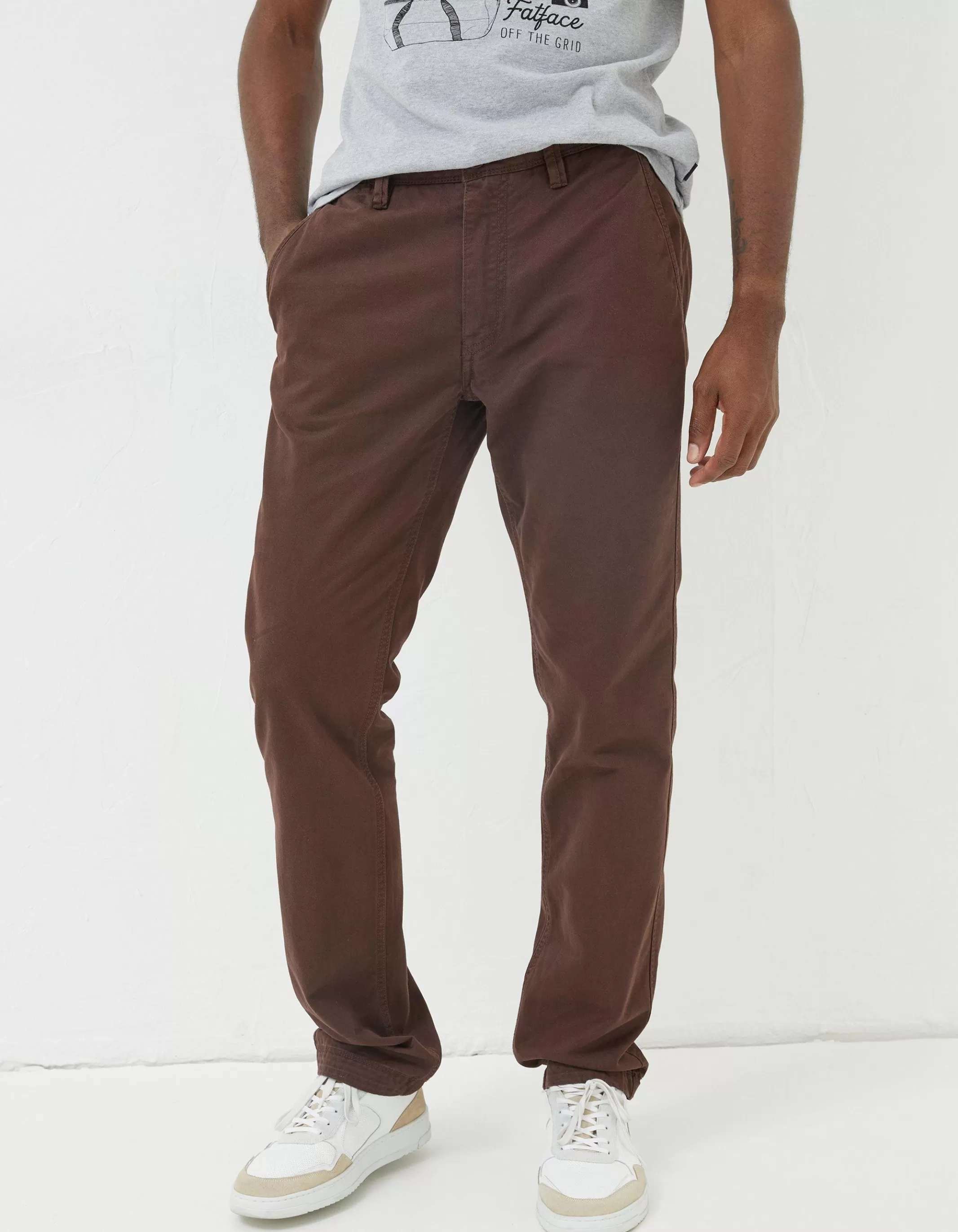 Shop FatFace Modern Coastal Chinos Dark Brown