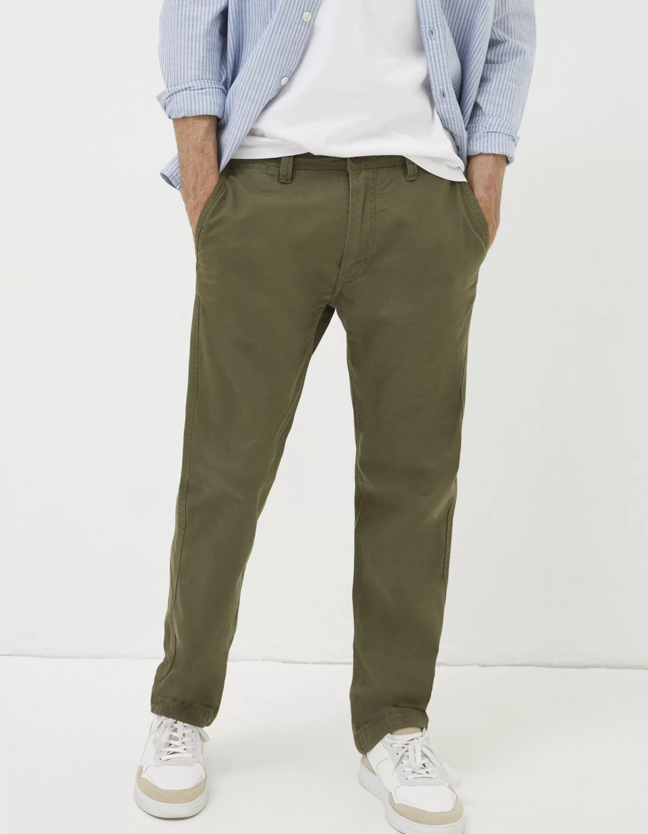 Cheap FatFace Modern Coastal Chinos Khaki Green