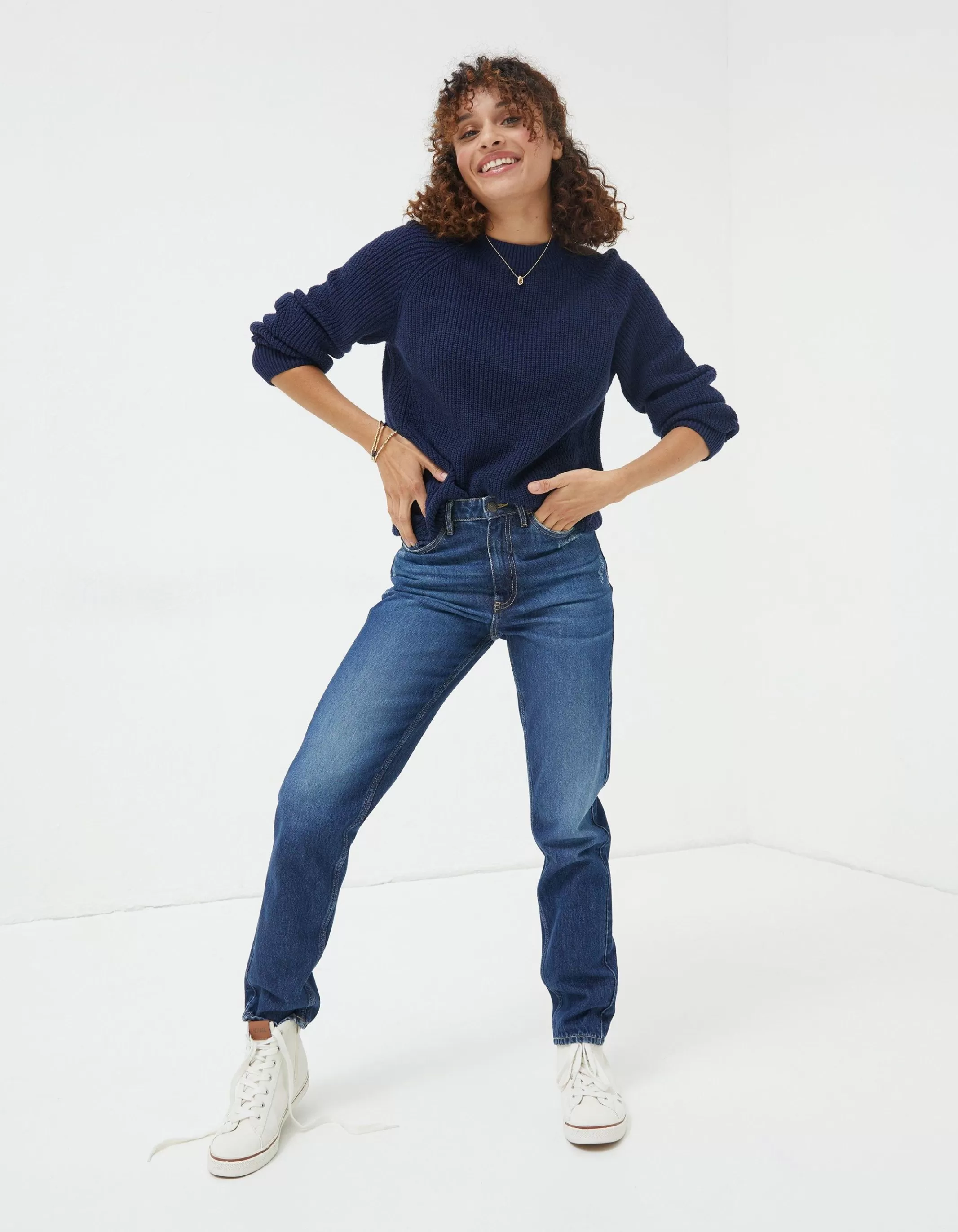 Fashion FatFace Mom Jeans Mid Wash