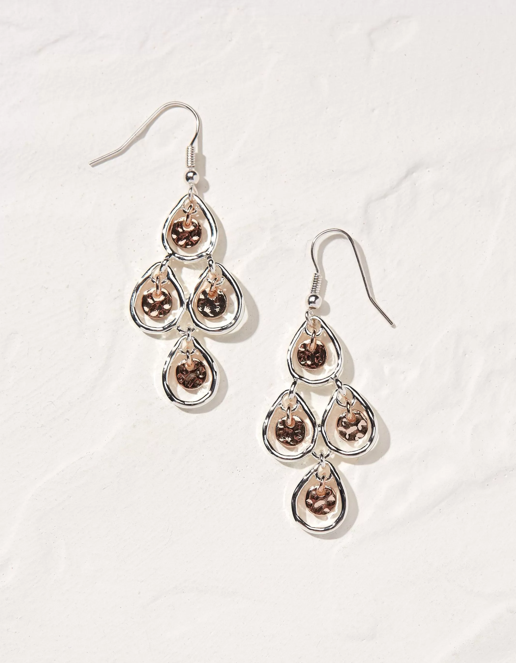 Store FatFace Multi Tiered Earrings Silver
