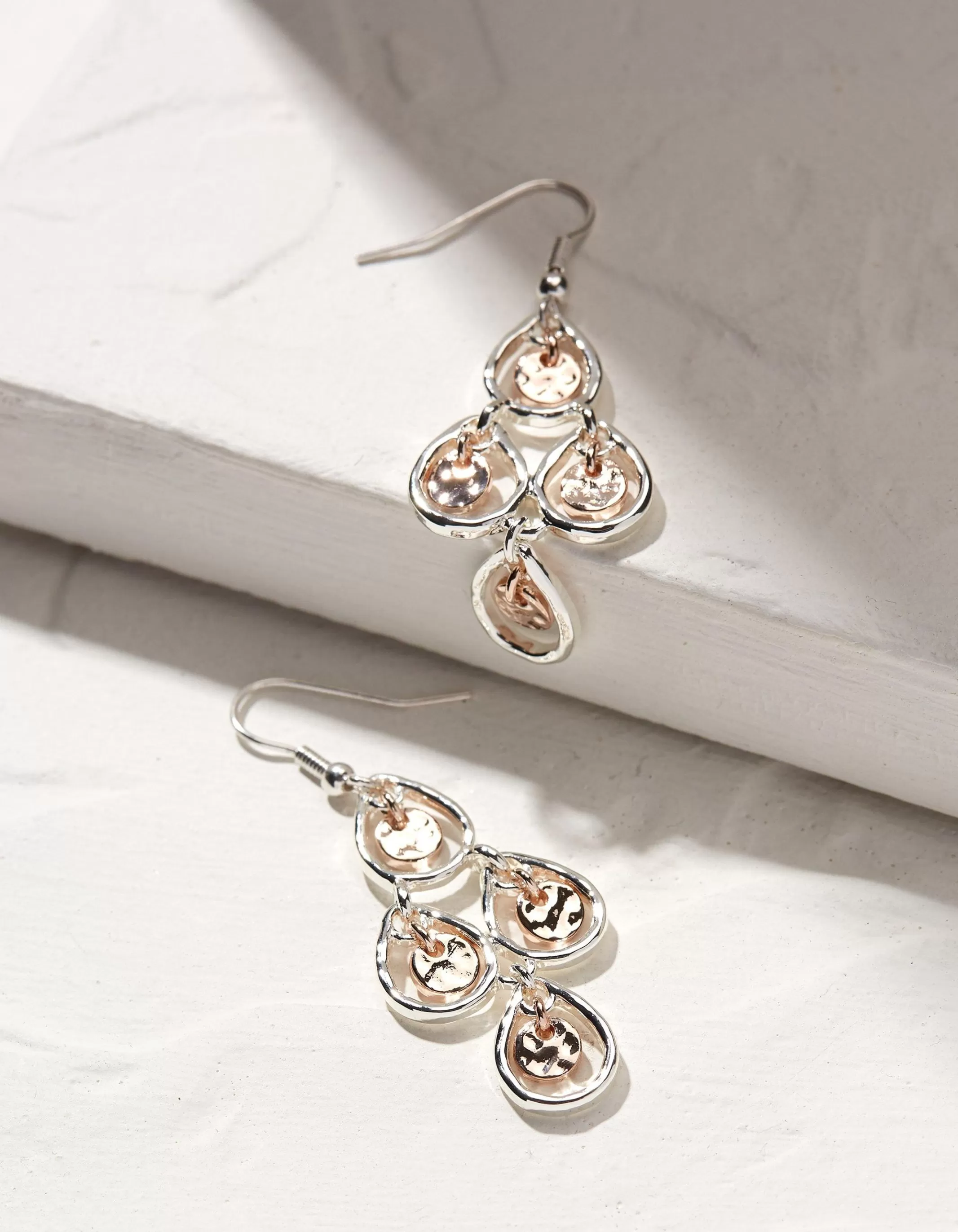 Store FatFace Multi Tiered Earrings Silver
