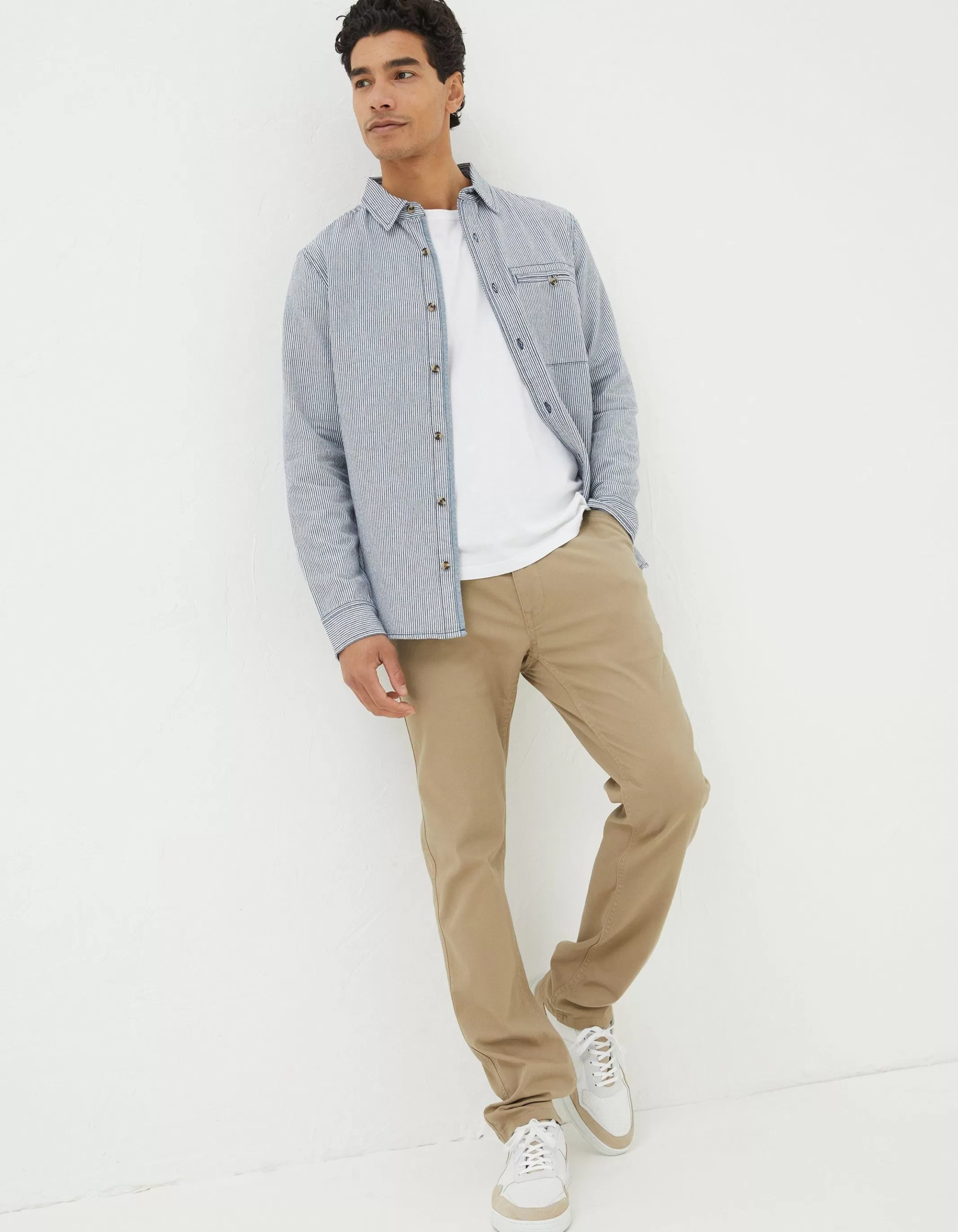 Clearance FatFace Nacton Stripe Shirt Navy