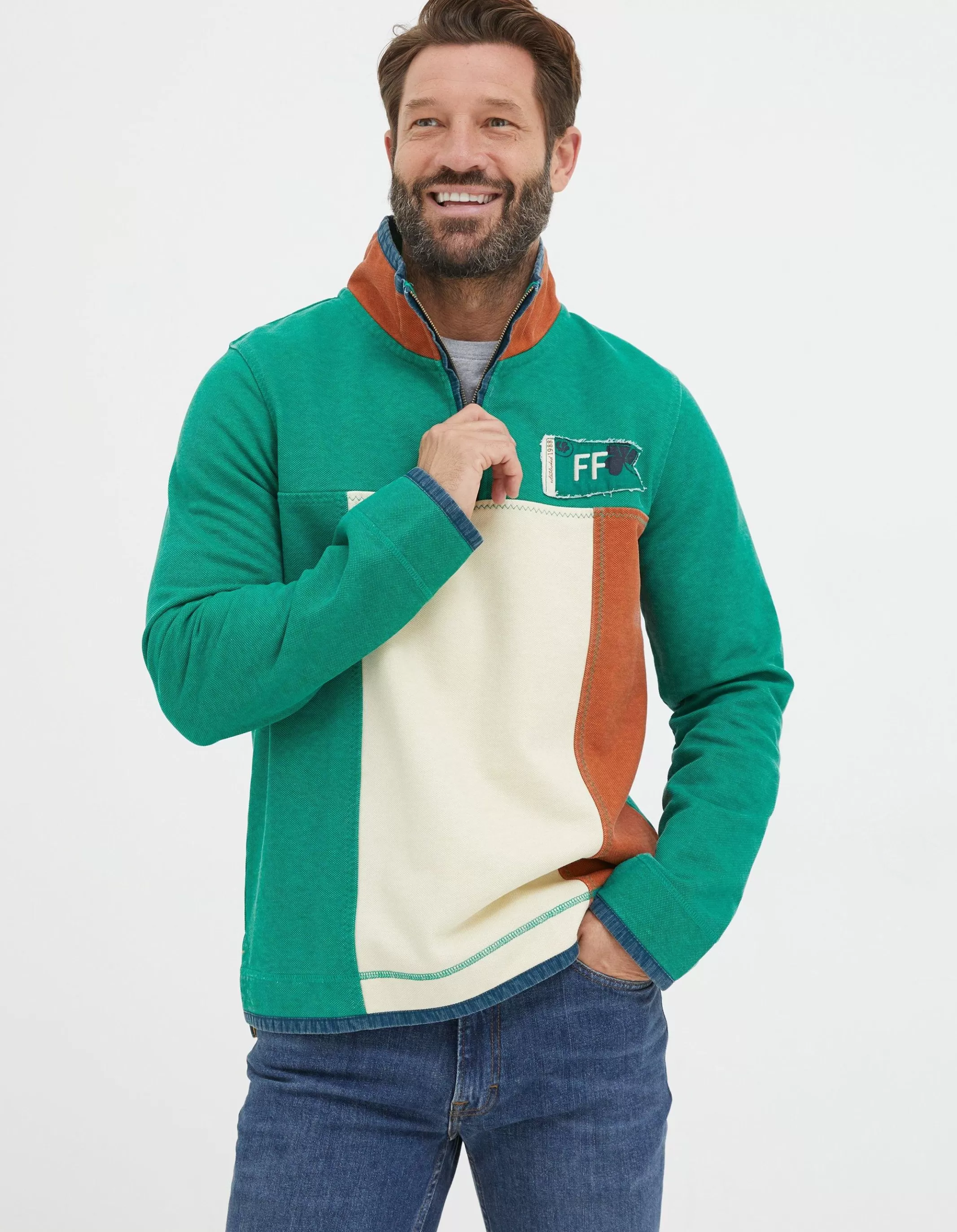 Cheap FatFace Nation Airlie Ireland Sweatshirt Bright Green