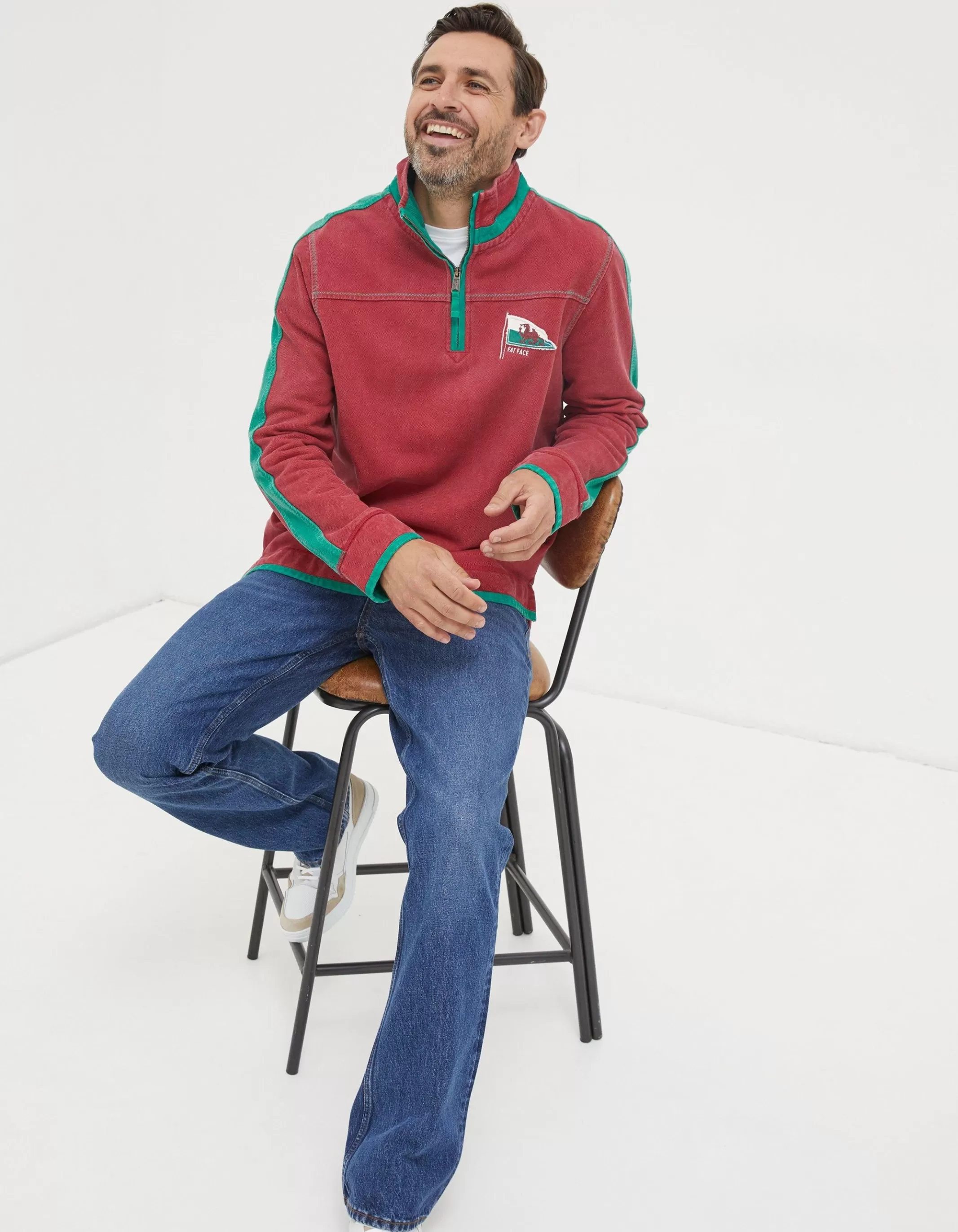 Online FatFace Nation Airlie Wales Sweatshirt Red