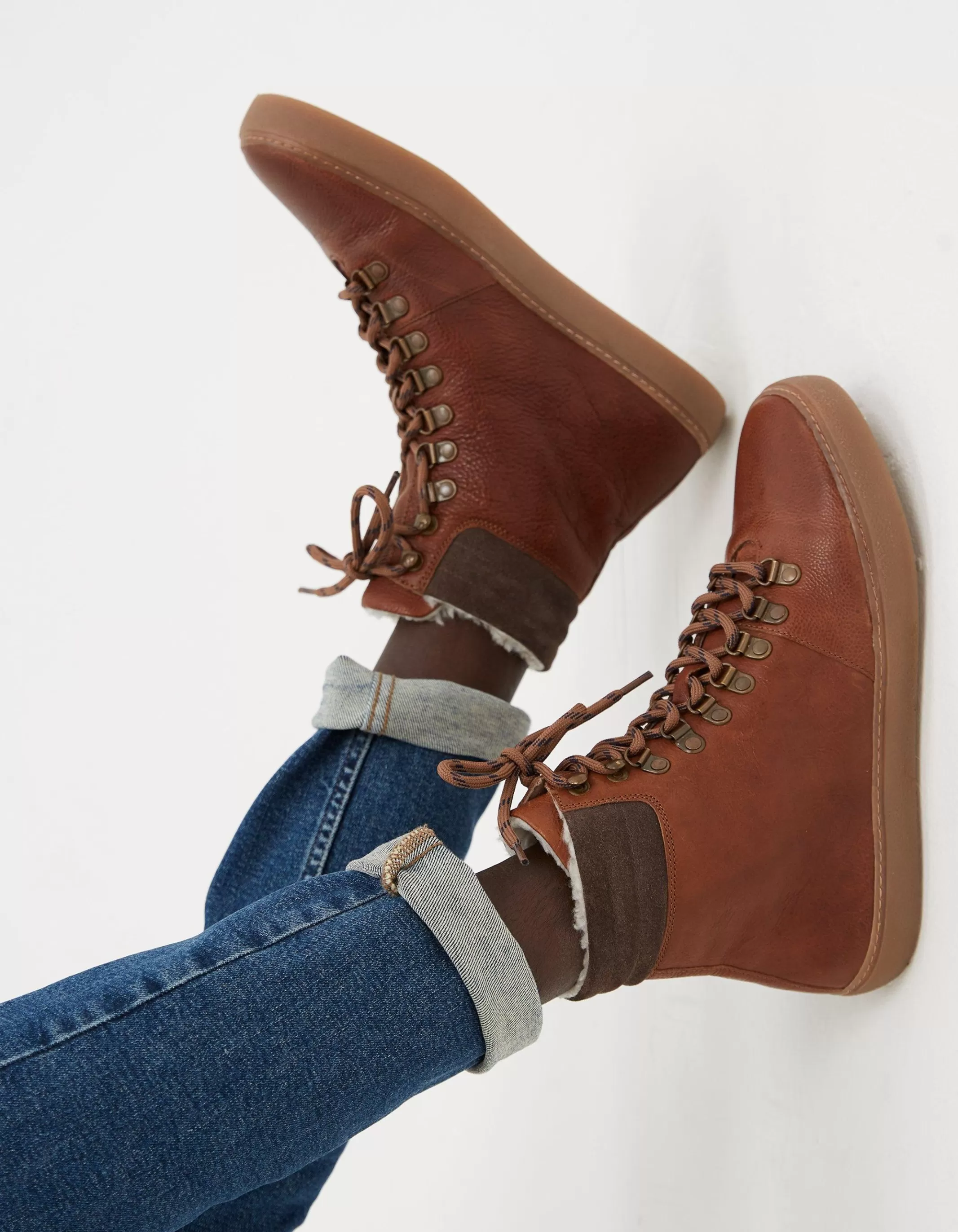 Best FatFace Nicky Hybrid Hiker Boots Chestnut