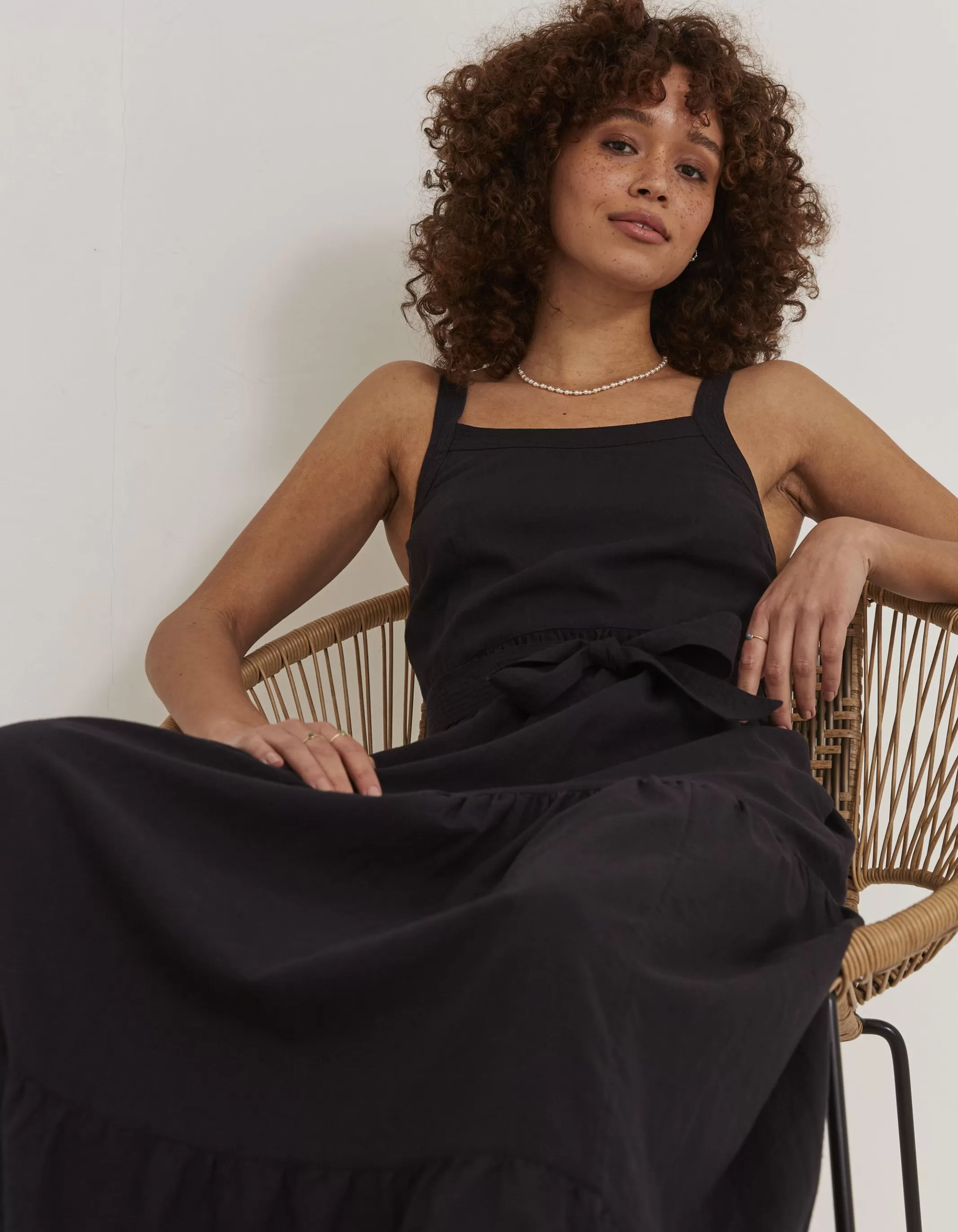 Sale FatFace Nita Linen Blend Maxi Dress Phantom